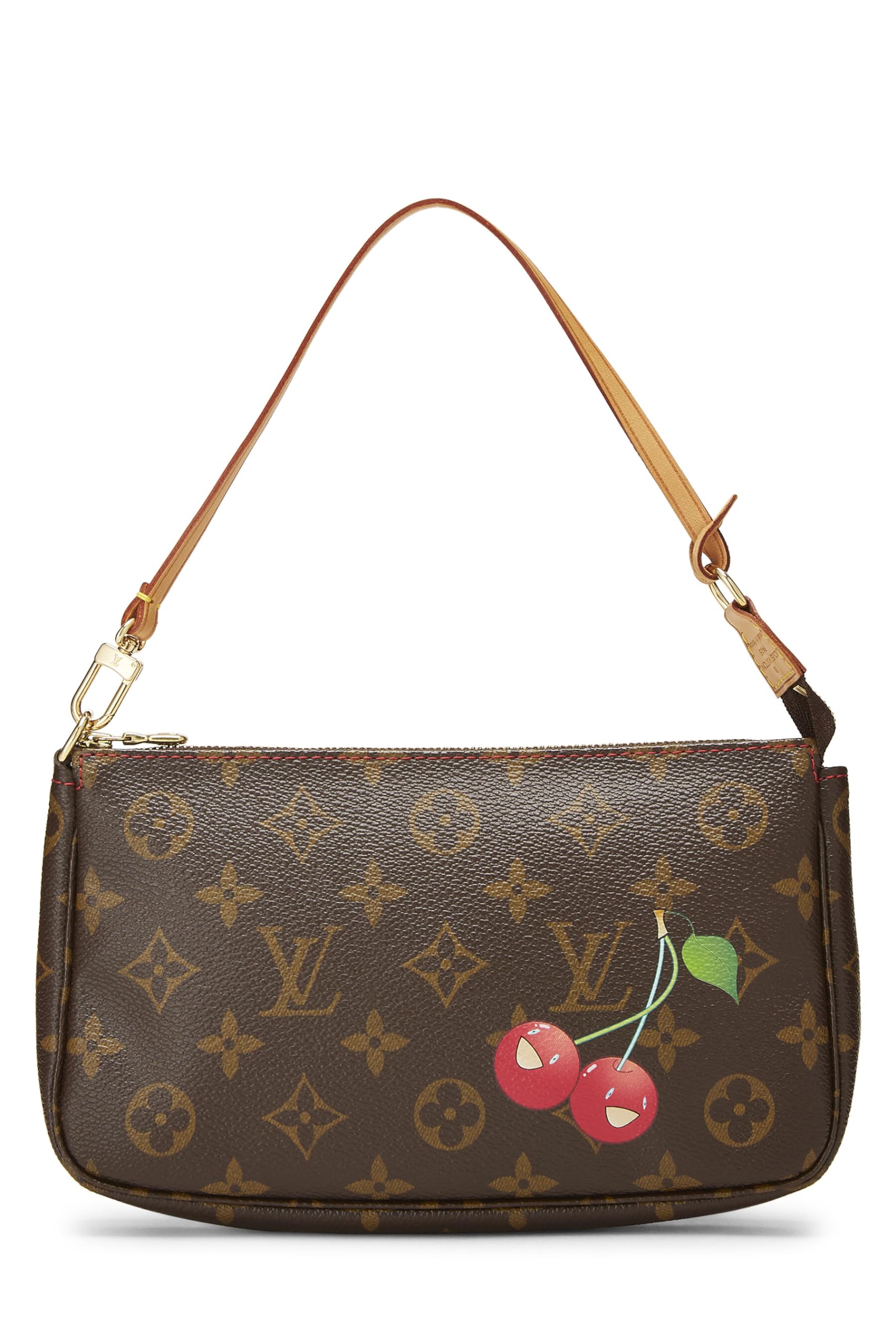 Louis Vuitton,  Takashi Murakami x Louis Vuitton Monogram Cerise Pochette Accessories, Brown