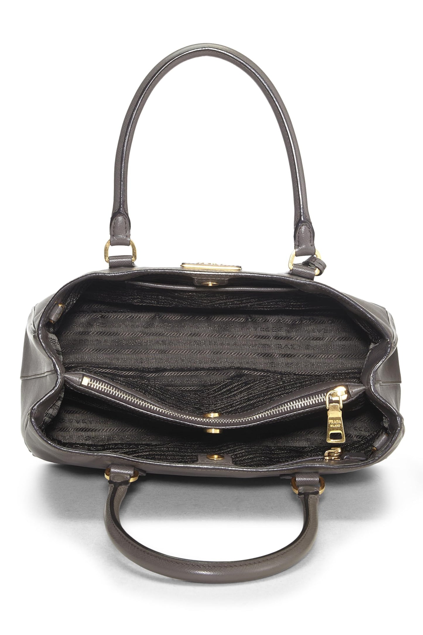 Prada Grey Executive Tote Grey Saffiano Gray Medium Tote Bag Tote Medium Grey