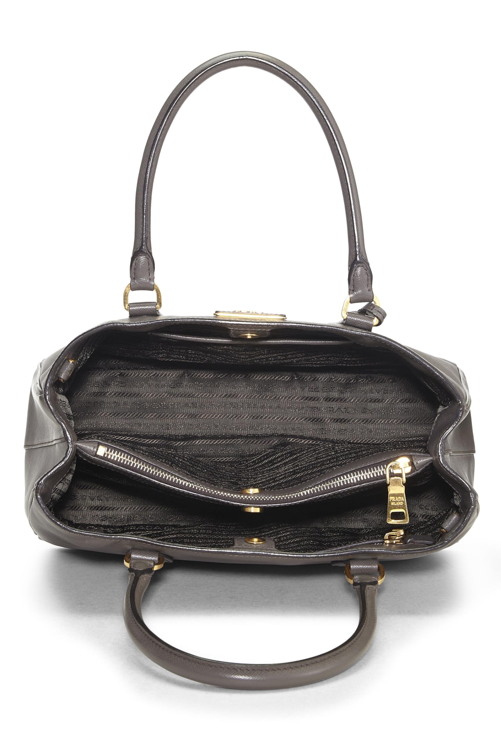 Prada Grey Executive Tote Grey Saffiano Gray Medium Tote Bag Tote Medium Grey