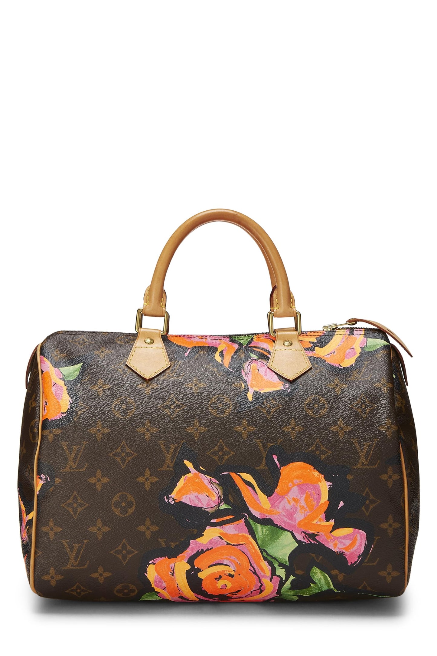Louis Vuitton,  Stephen Spro  x Louis Vuitton Monogram Roses Speedy 30, Brown