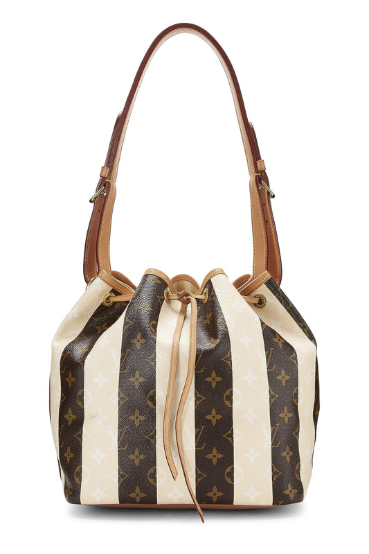 Louis Vuitton, Womens  Monogram Canvas Cream Rayures Noé Petite, Cream, Small