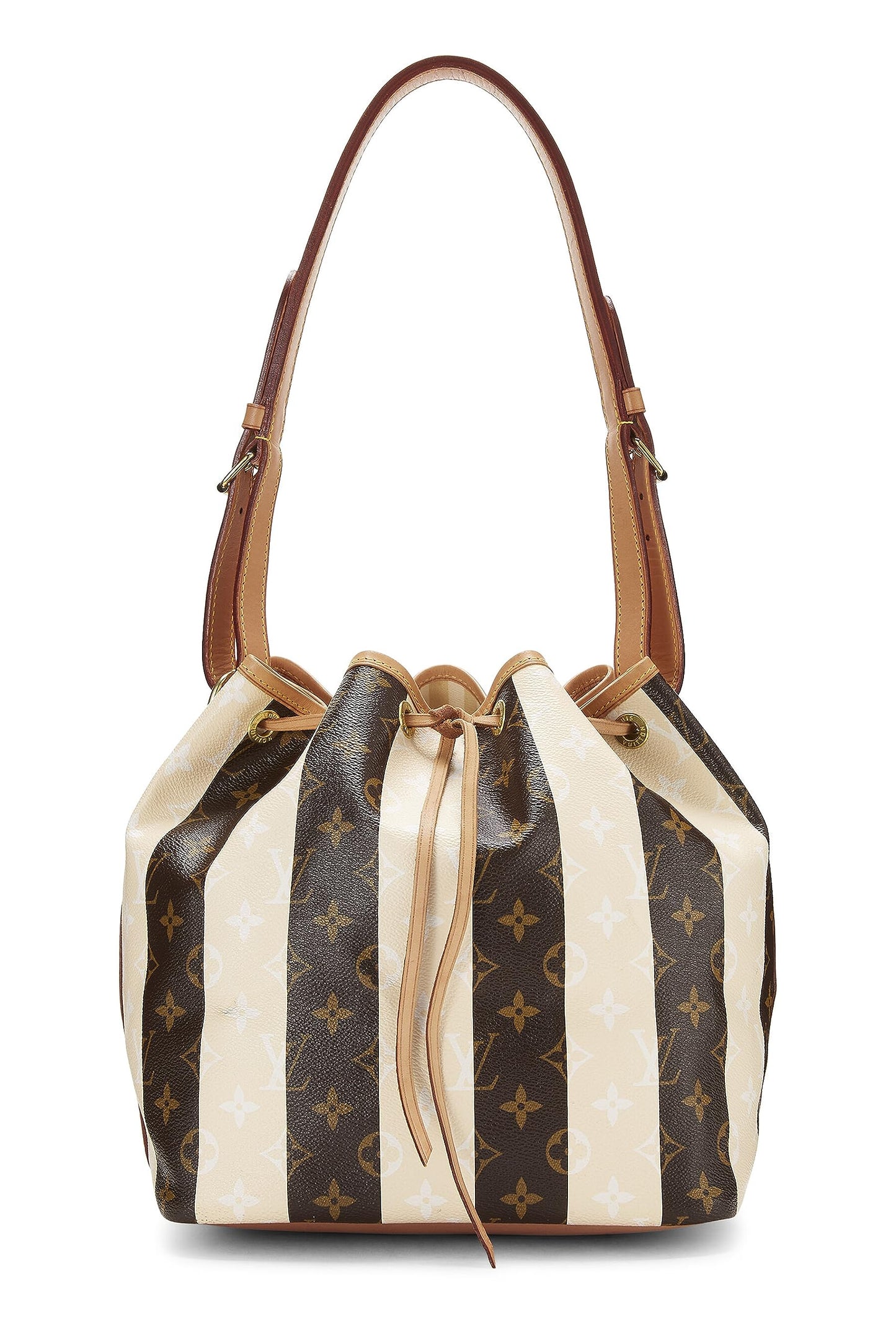 Louis Vuitton, Womens  Monogram Canvas Cream Rayures Noé Petite, Cream, Small