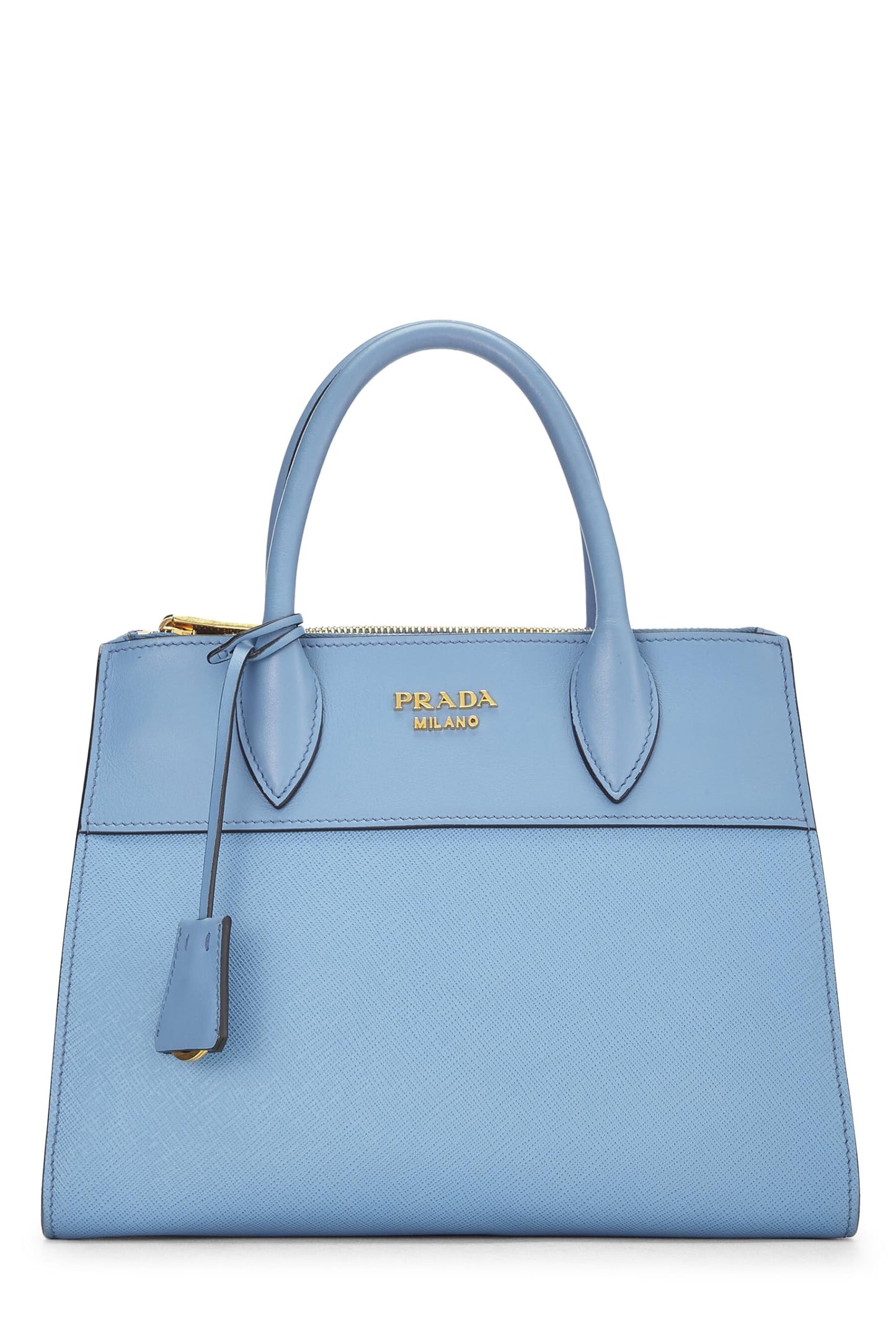 Prada Paradigme Bag Saffiano Blue Small Travel Bag