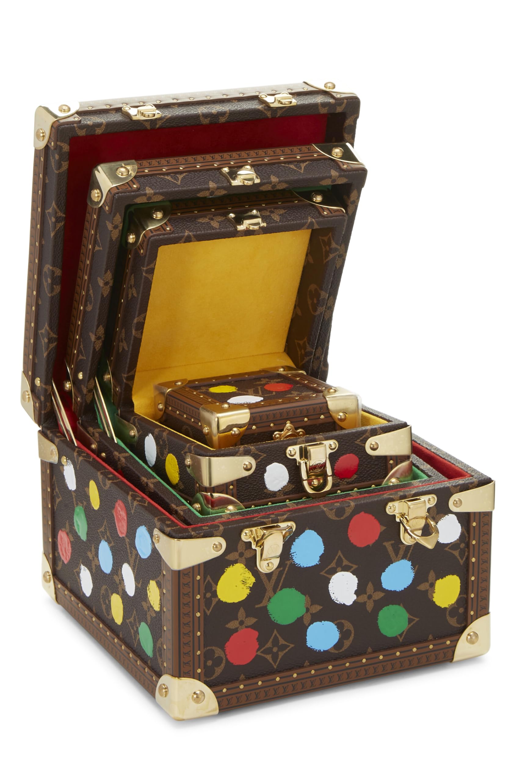 Louis Vuitton,  Yayoi Kusama x Louis Vuitton Monogram Multicolor Dots Malle Pyramide, Multi