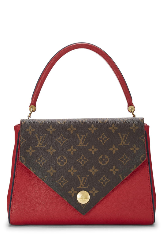 Louis Vuitton,  Red Leather Double V Bag, Red