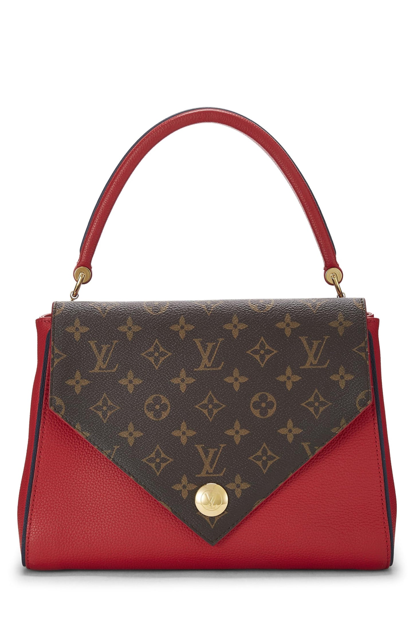 Louis Vuitton,  Red Leather Double V Bag, Red