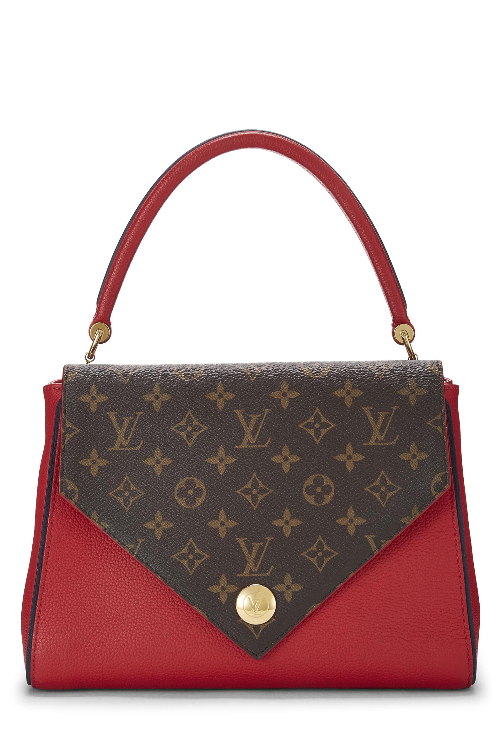 Louis Vuitton,  Red Leather Double V Bag, Red