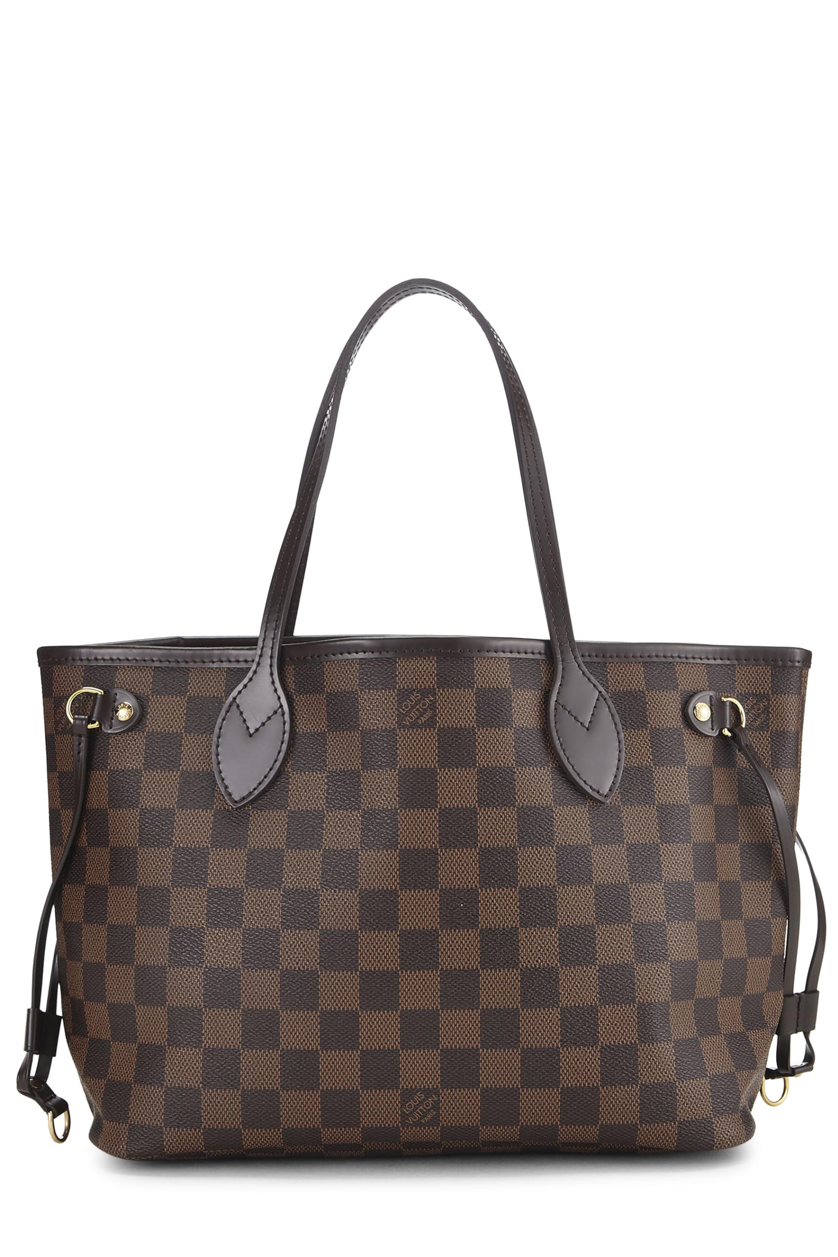Louis Vuitton,  Damier Ebene Neverfull PM, Brown