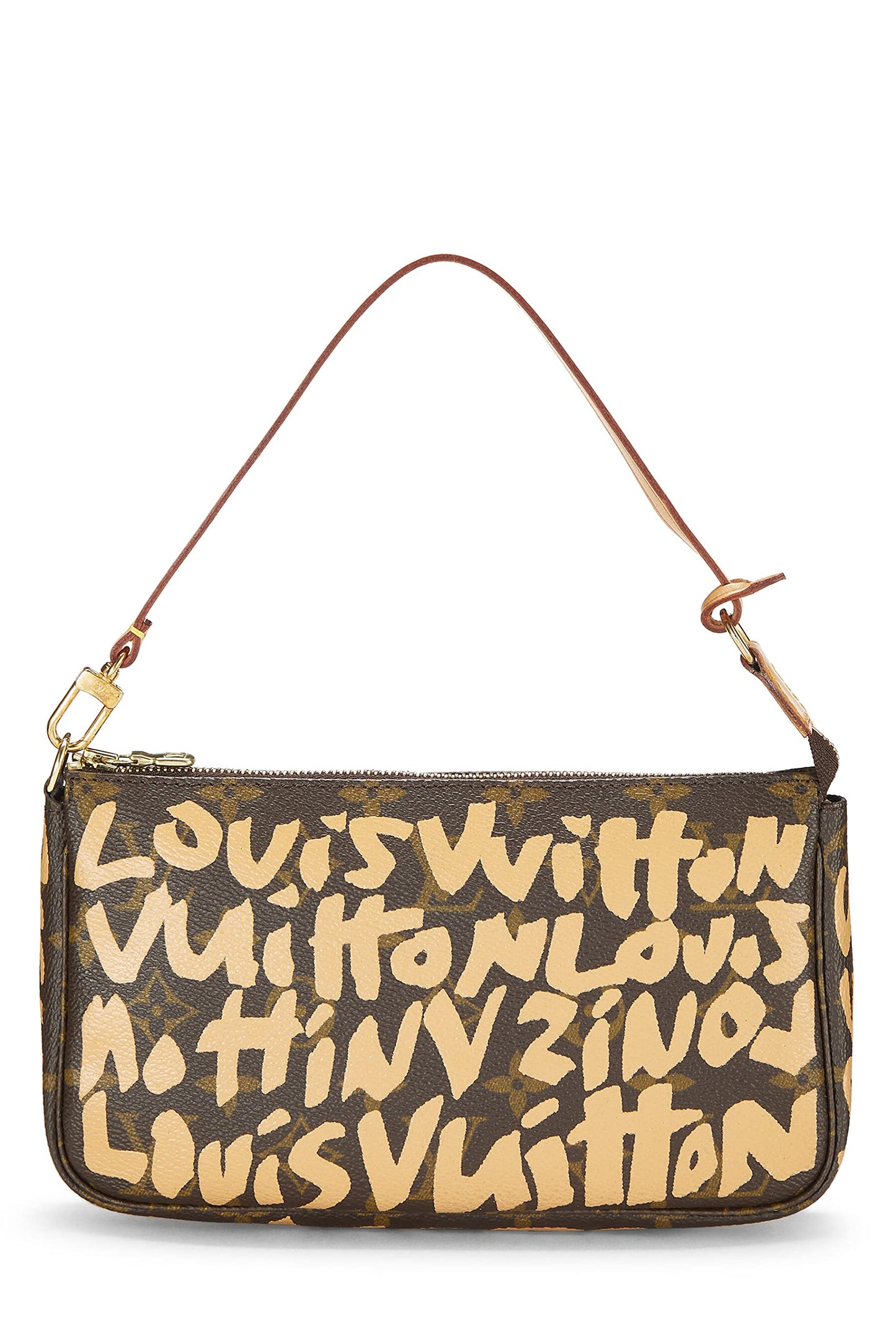 Louis Vuitton,  Stephen Spro  x Louis Vuitton Beige Graffiti Pochette, Beige