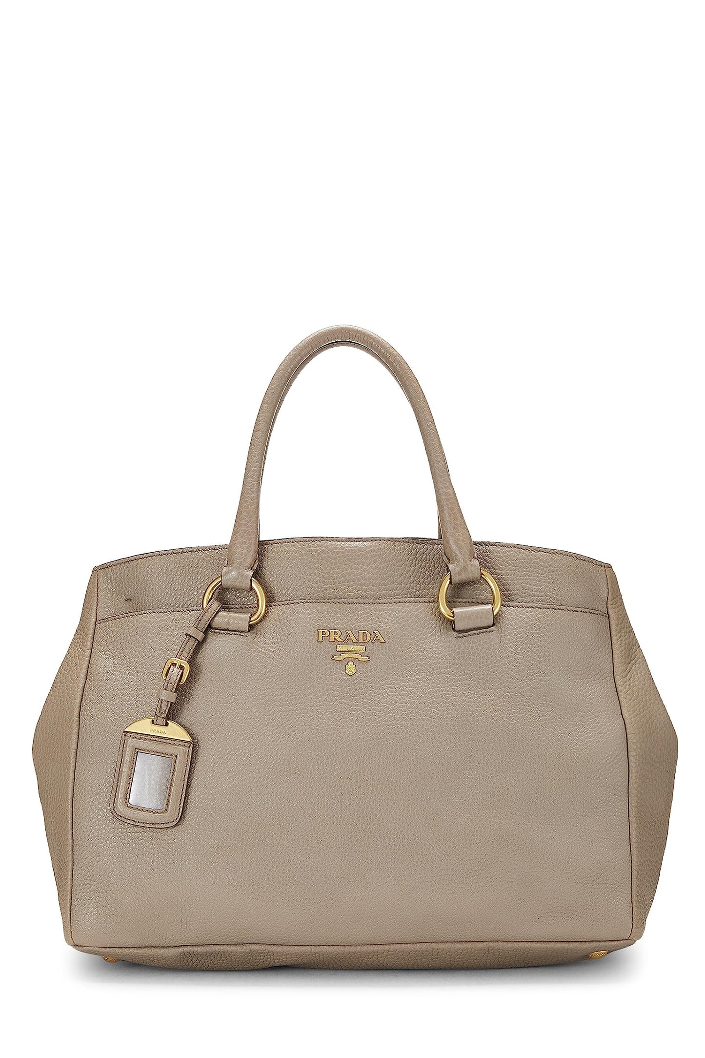 Prada Grey Daino Convertible Shopping Tote Grey Vitello Gray Tote Bag