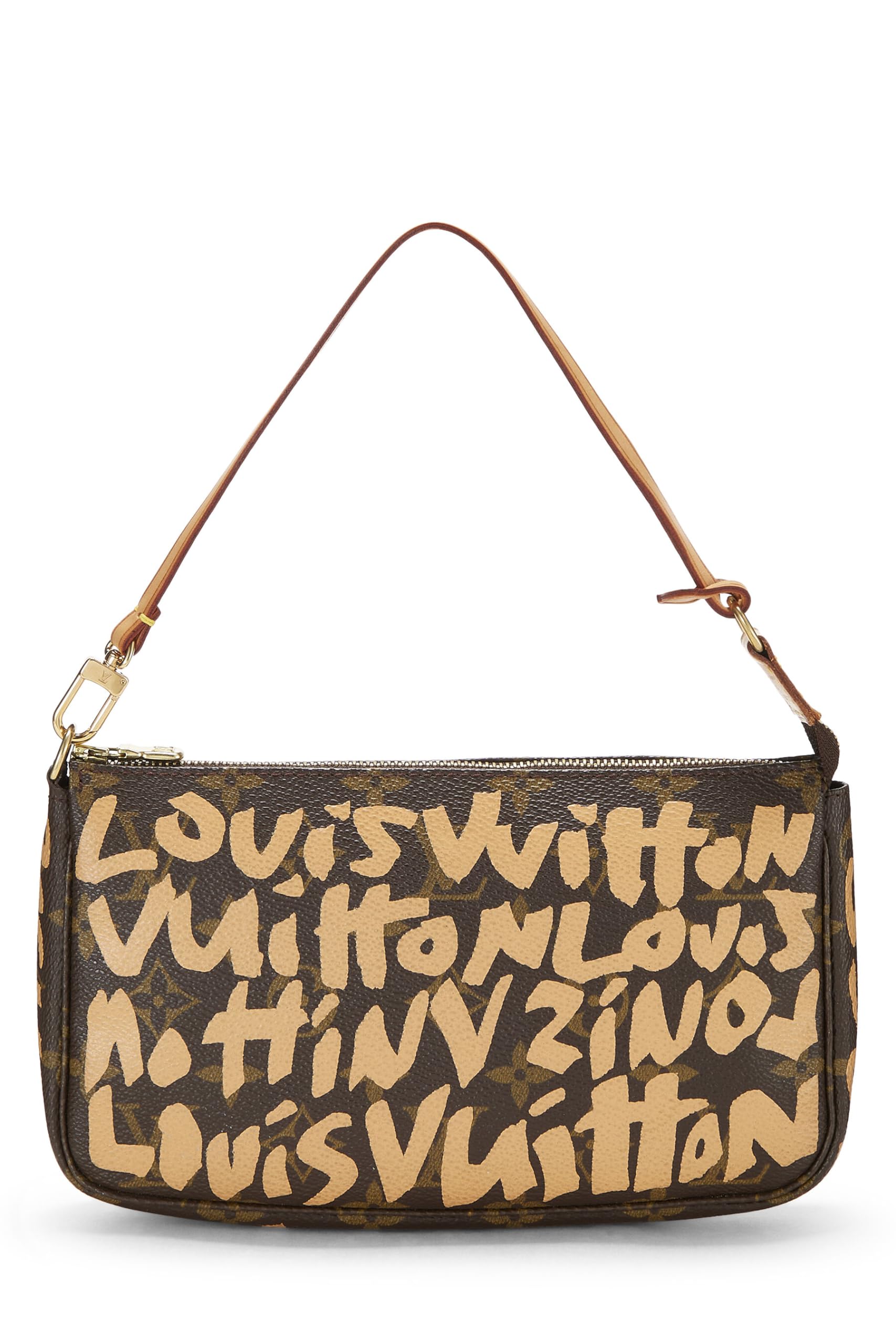 Louis Vuitton,  Stephen Spro  x Louis Vuitton Beige Monogram Graffiti Pochette Accessoires, Beige