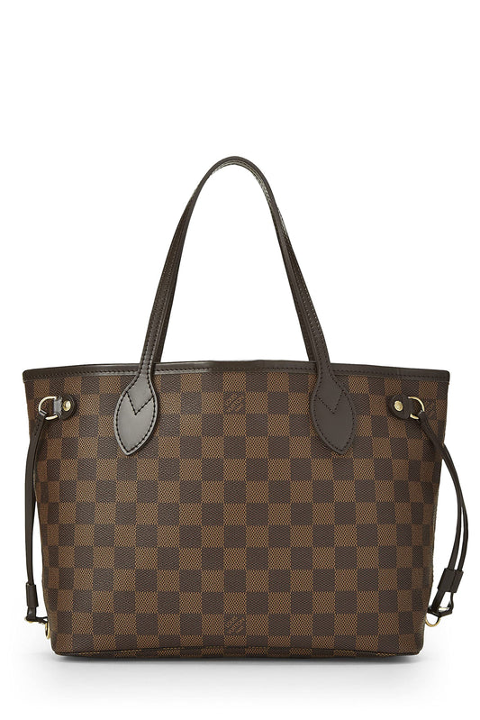 Louis Vuitton,  Damier Ebene Neverfull PM, Brown