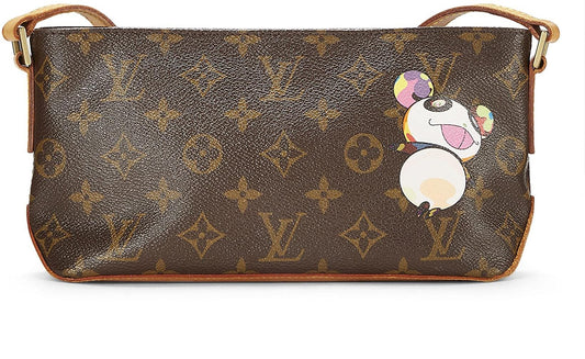 Louis Vuitton,  Takashi Murakami x Louis Vuitton Monogram Canvas Panda Trotteur, Brown