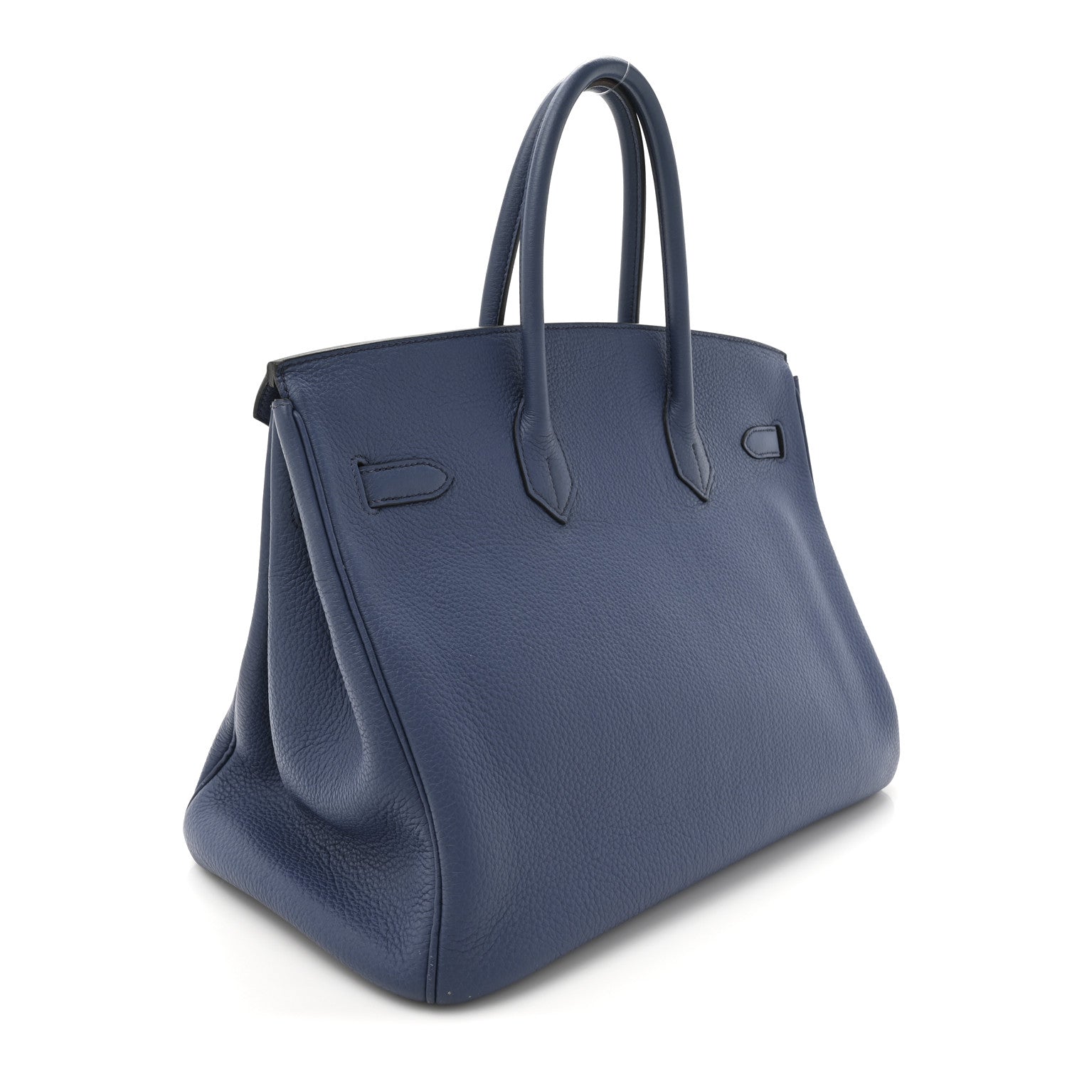 Hermes Togo Birkin Bleu Brighton Handbag Travel Bag