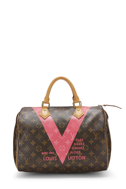 Louis Vuitton,  Pink Monogram V Speedy 30, Pink
