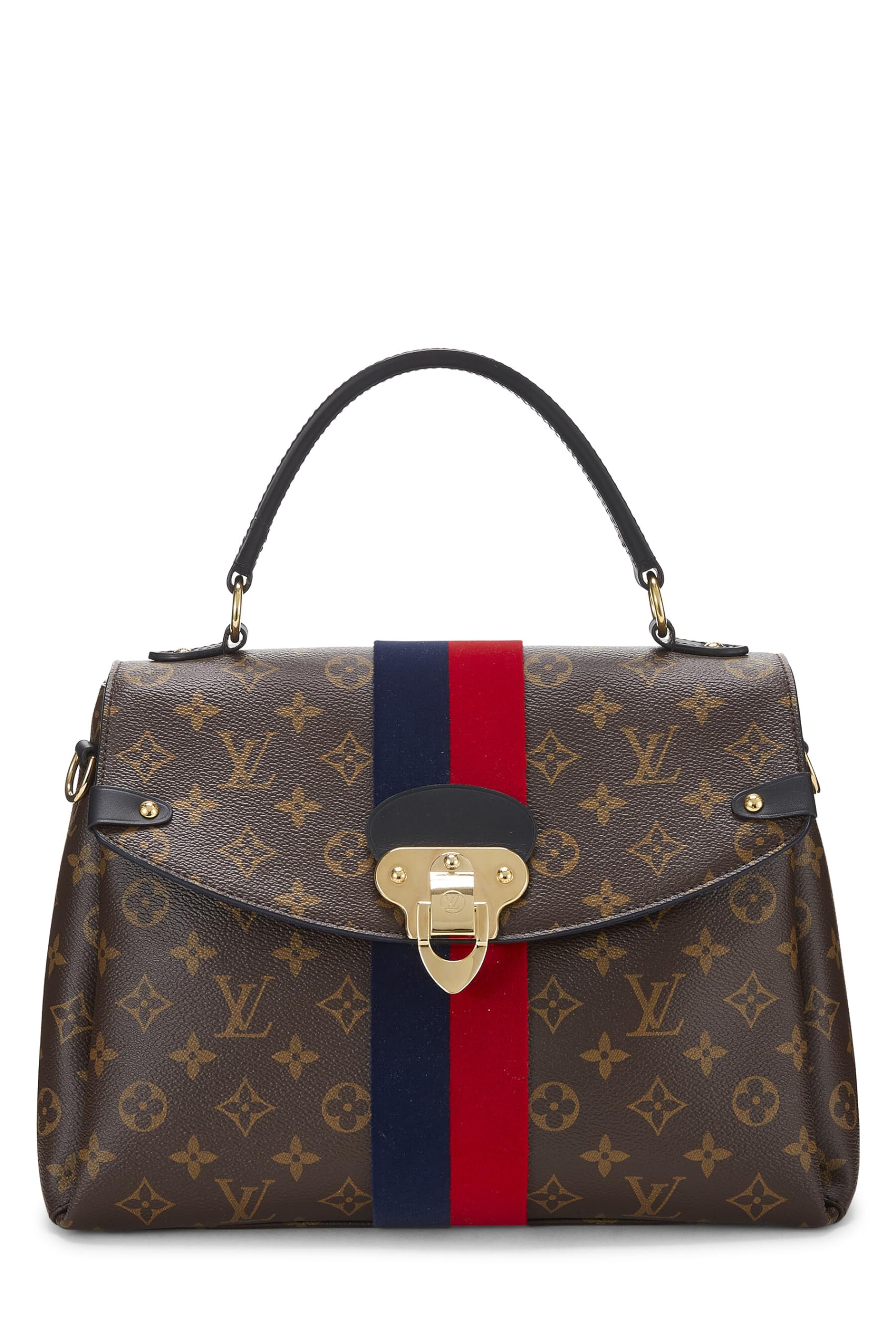 Louis Vuitton,  Monogram Canvas Striped Georges MM, Red