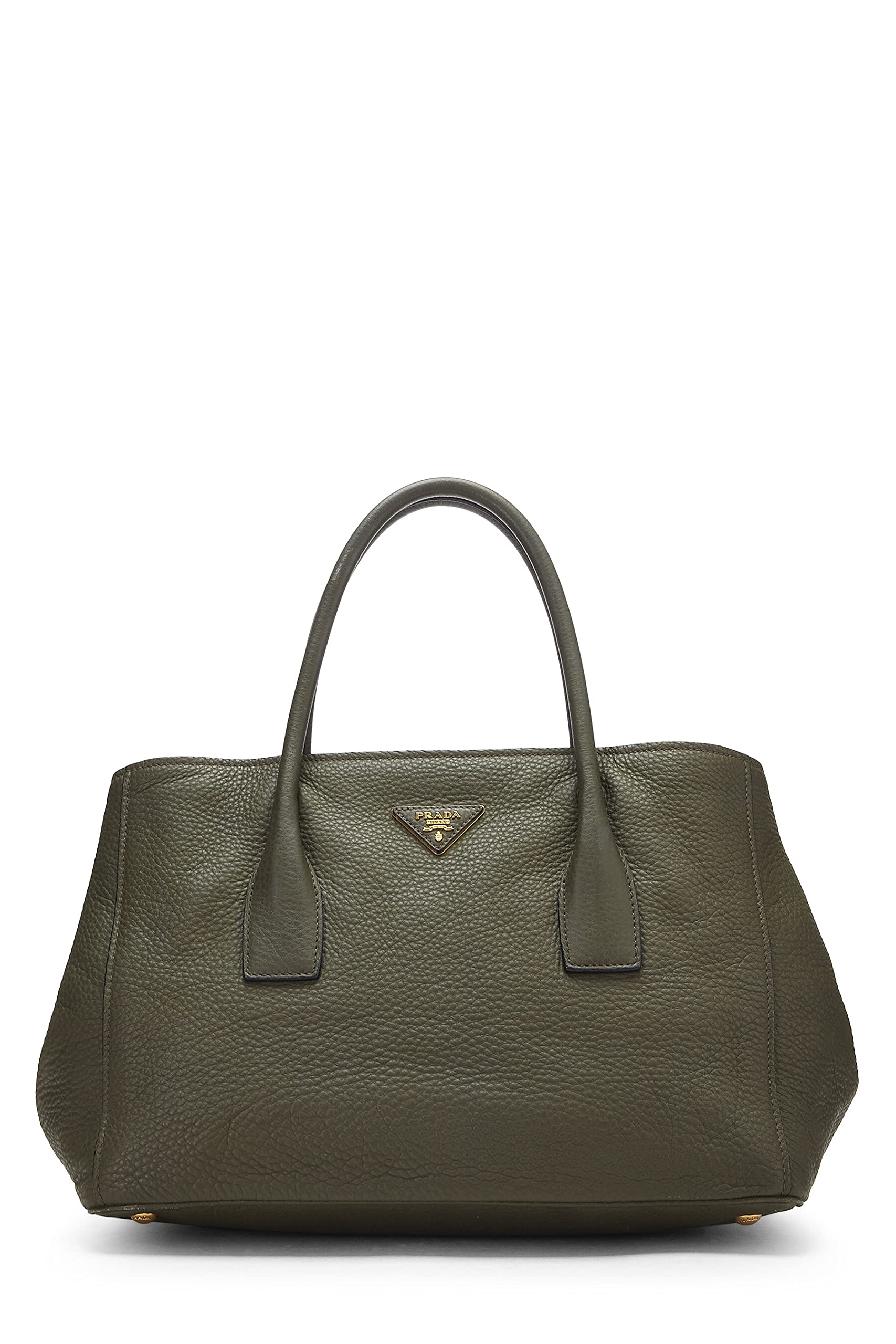Prada Daino Convertible Tote Vitello Green Large Tote Bag
