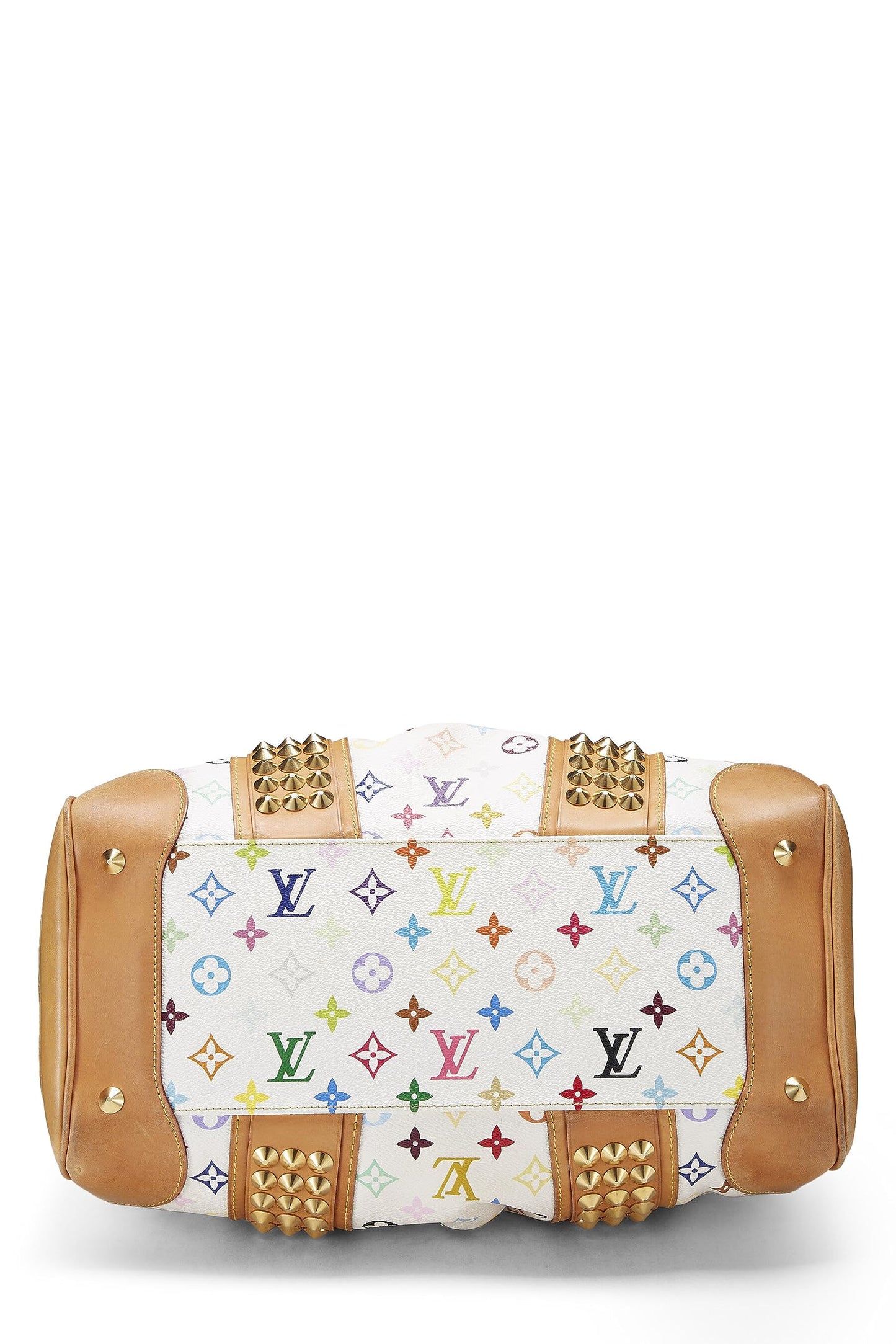 Louis Vuitton,  Takashi Murakami x Louis Vuitton White Monogram Multicolore Courtney MM, White