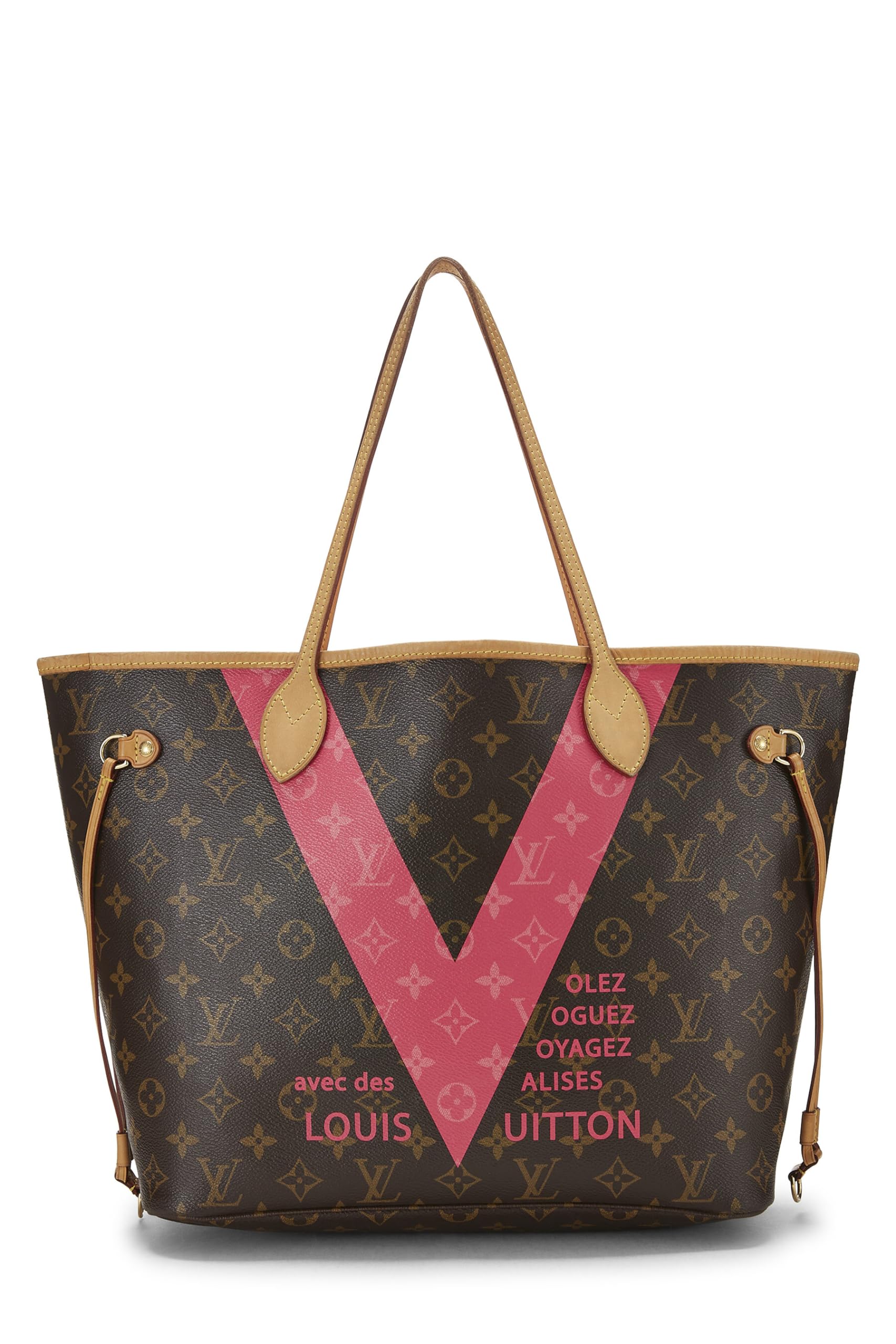Louis Vuitton,  Pink Monogram V Neverfull MM, Pink