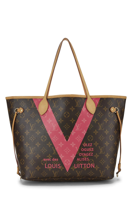 Louis Vuitton,  Pink Monogram V Neverfull MM, Pink