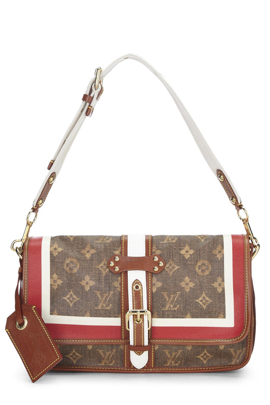 Louis Vuitton,  Monogram Tisse Porte Rayures, Brown