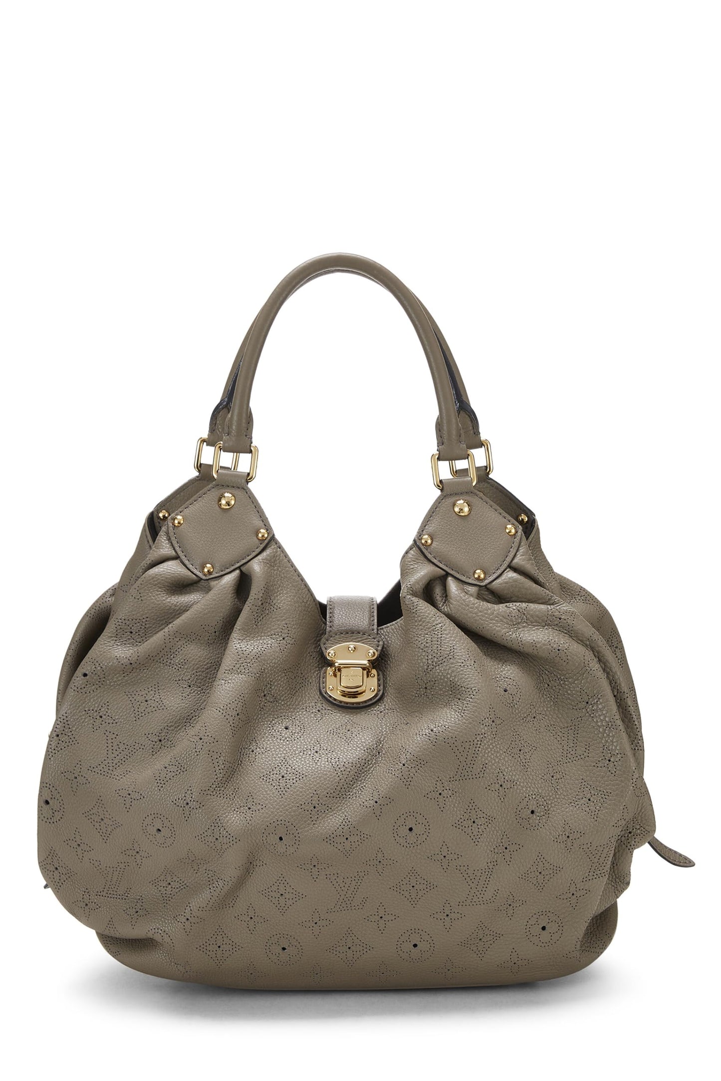 Louis Vuitton,  Grey Monogram Leather Mahina Large, Grey