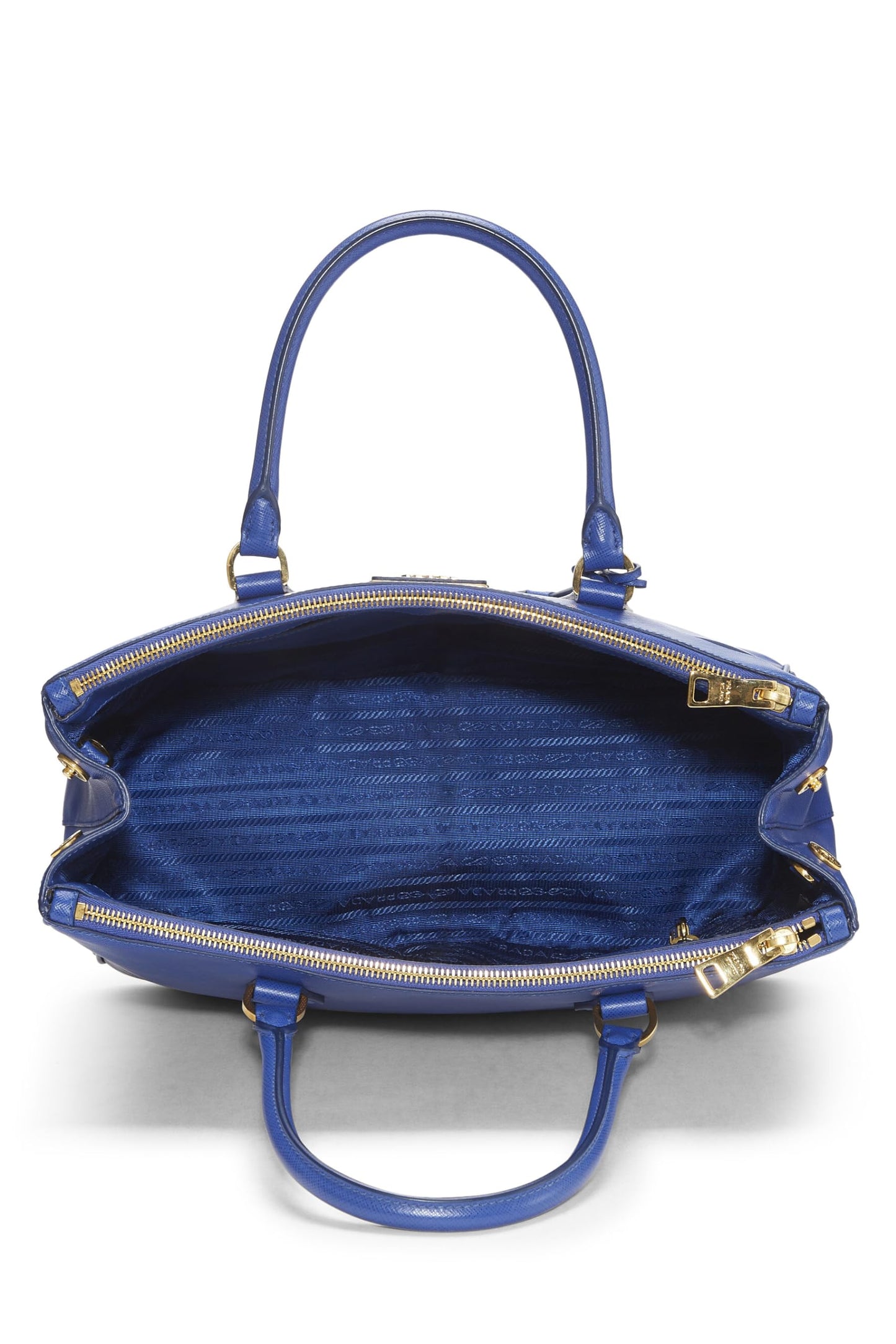 Prada Executive Tote Saffiano Blue Medium Tote Bag Medium Blue 1