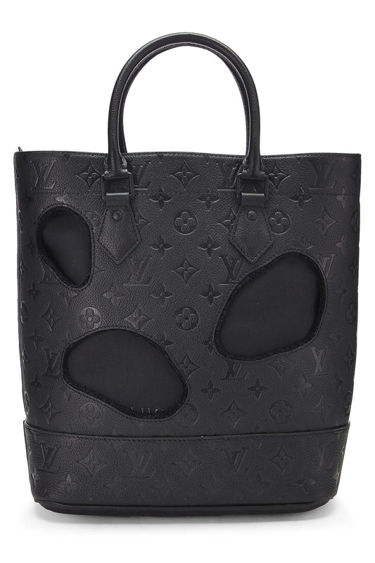 Louis Vuitton,  Comme des Garçons x Louis Vuitton Black Monogram Empreinte Bag with Holes PM, Black