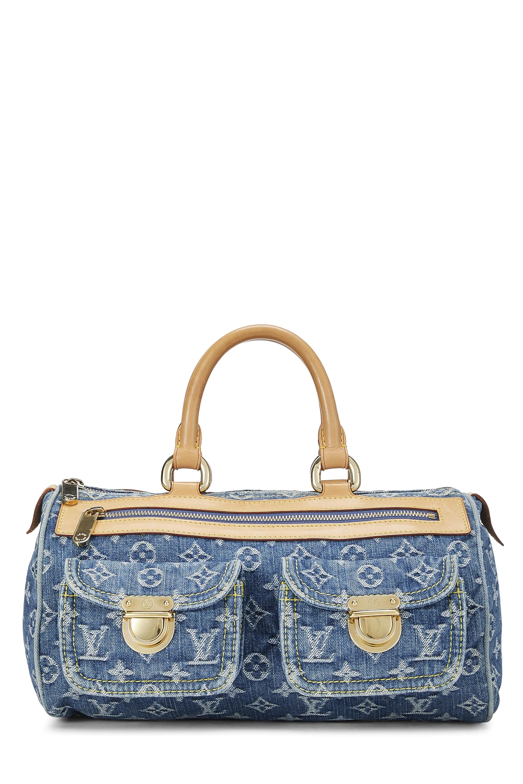 Louis Vuitton,  Blue Monogram Denim Neo Speedy, Blue