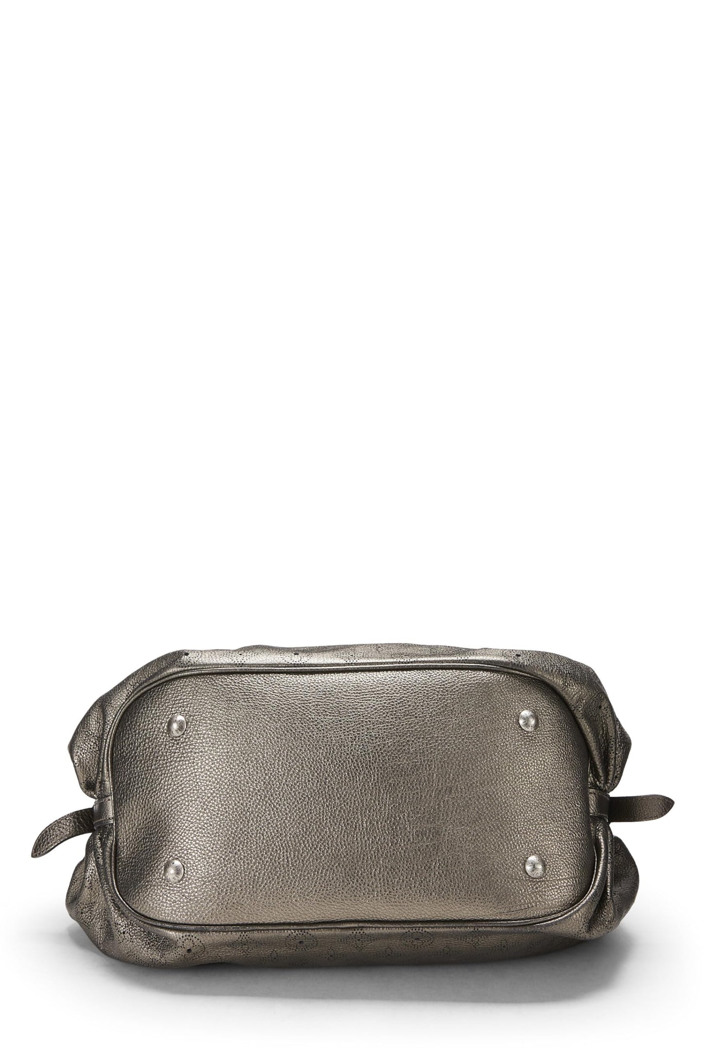 Louis Vuitton,  Metallic Silver Monogram Leather Mahina XL, Silver