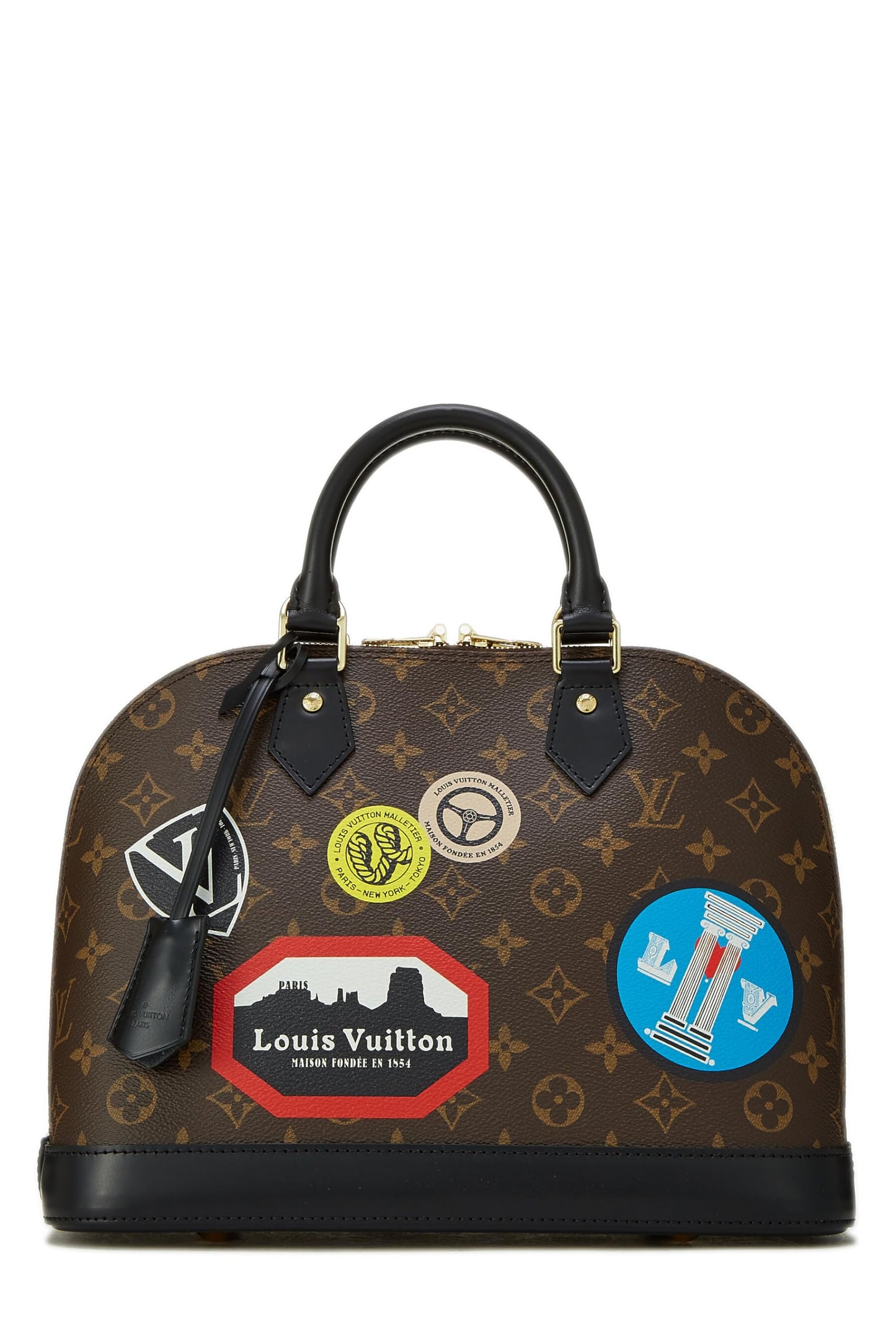 Louis Vuitton,  World Tour Monogram Canvas Alma PM, Brown