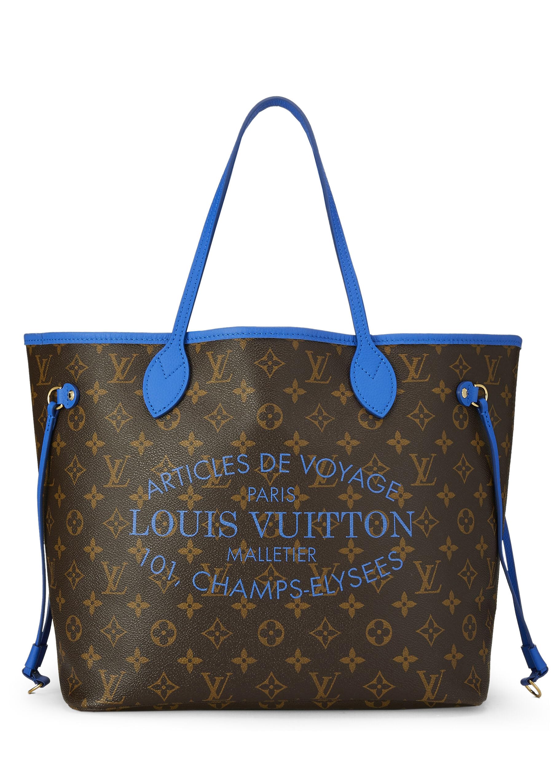 Louis Vuitton,  Blue Monogram Canvas Ikat Flower Neverfull MM, Blue