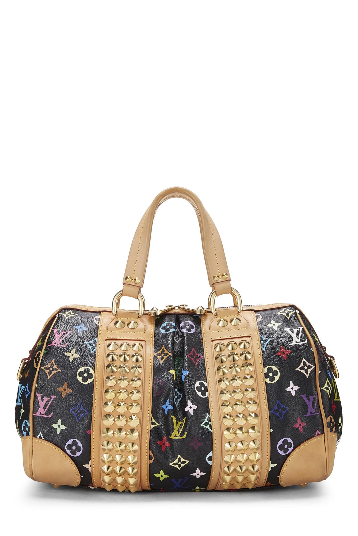Louis Vuitton,  Takashi Murakami x Louis Vuitton Black Monogram Multicolore Courtney MM, Black