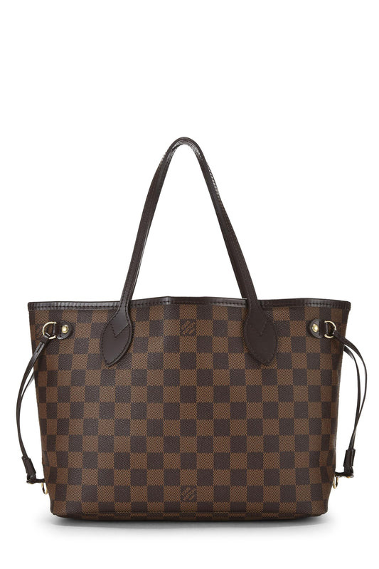 Louis Vuitton,  Damier Ebene Neverfull PM, Brown