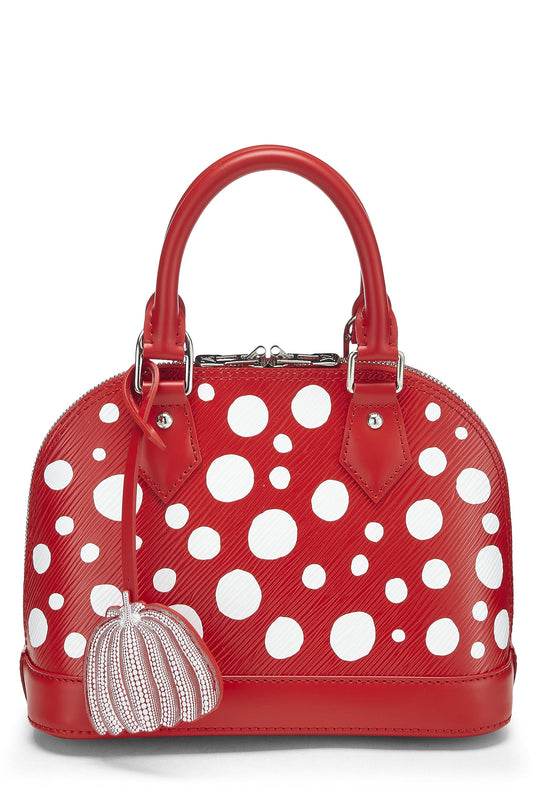 Louis Vuitton,  Yayoi Kusama x Louis Vuitton Red Epi Leather Infinity Dots Alma BB, Rouge Blanc