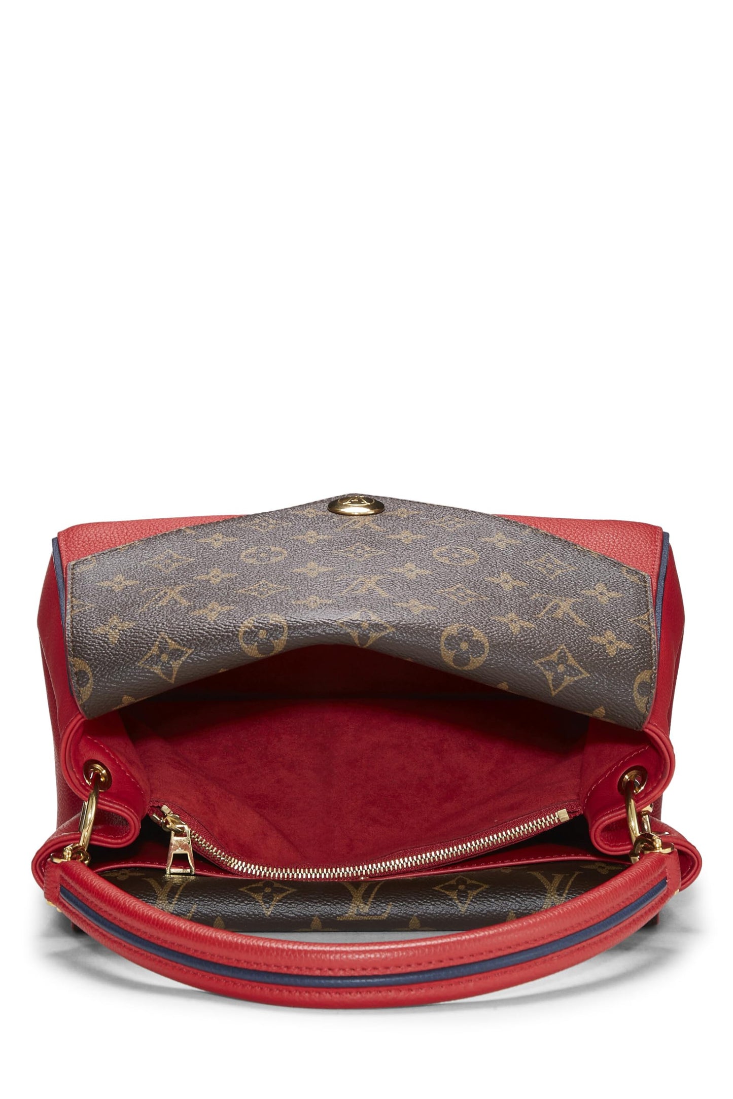 Louis Vuitton,  Red Leather Double V Bag, Red