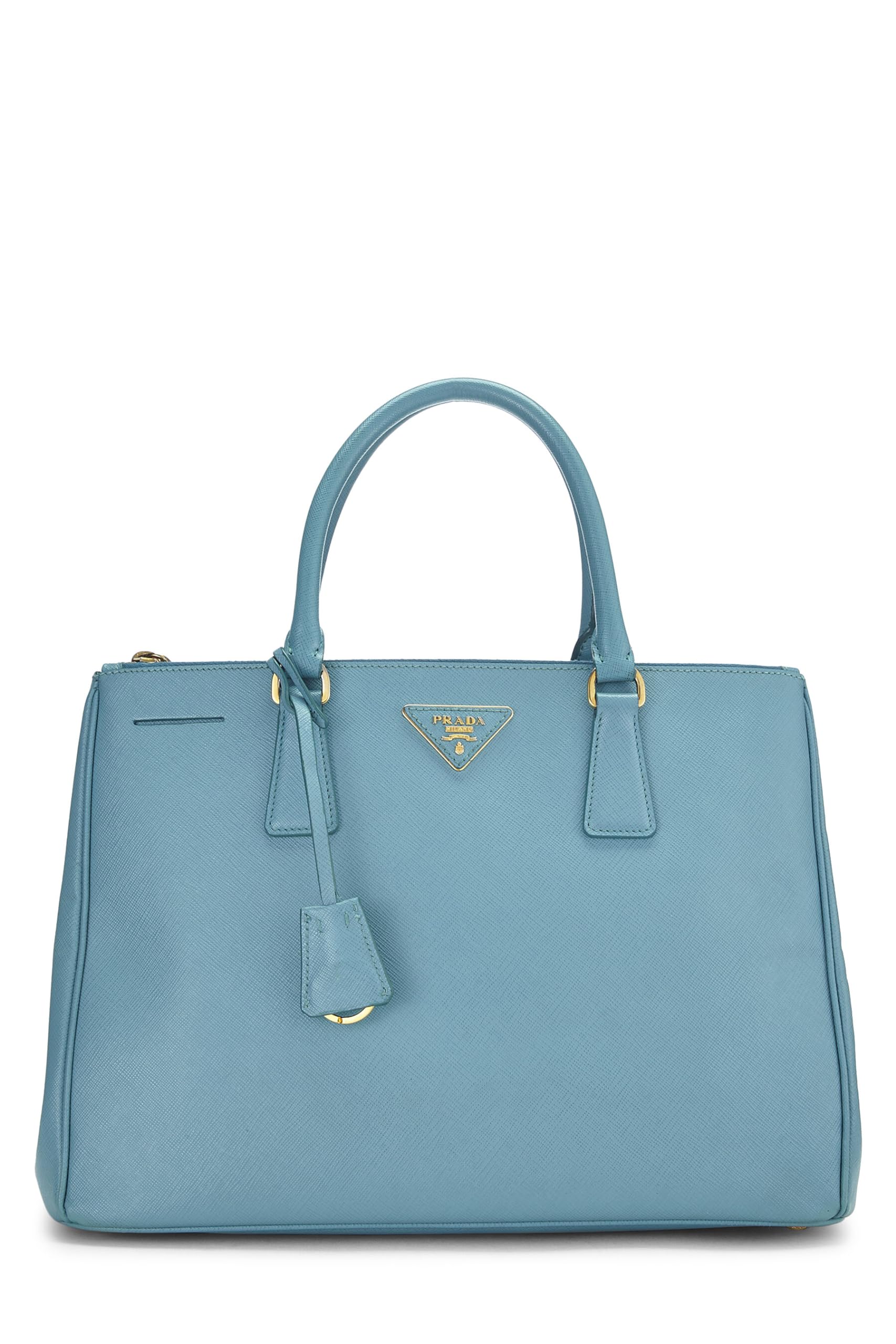 Prada Executive Tote Saffiano Blue Medium Tote Bag