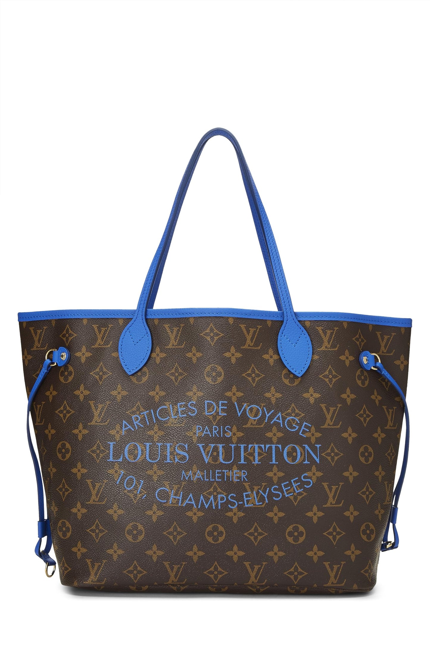 Louis Vuitton,  Blue Monogram Canvas Ikat Flower Neverfull MM, Blue