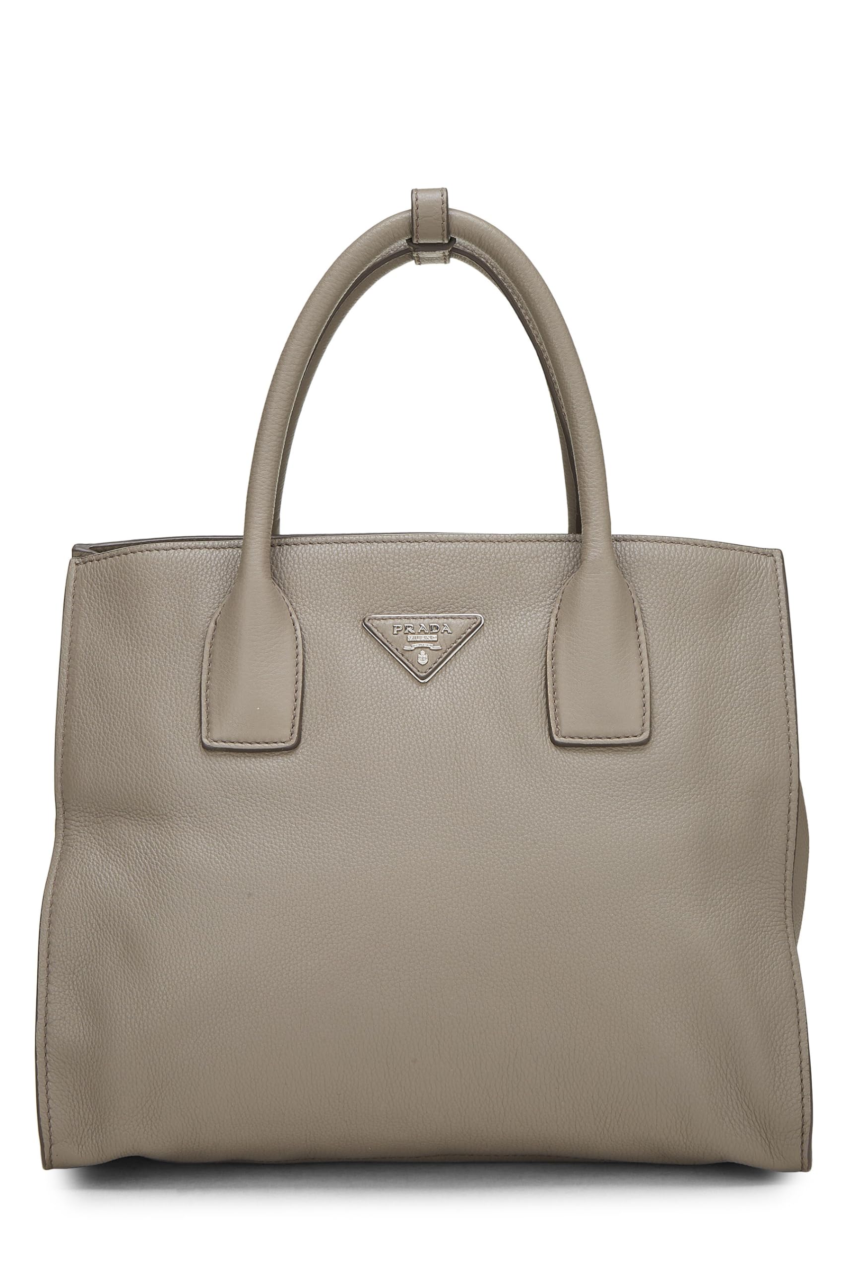 Prada Grey Daino Convertible Tote Grey Vitello Gray Tote Bag