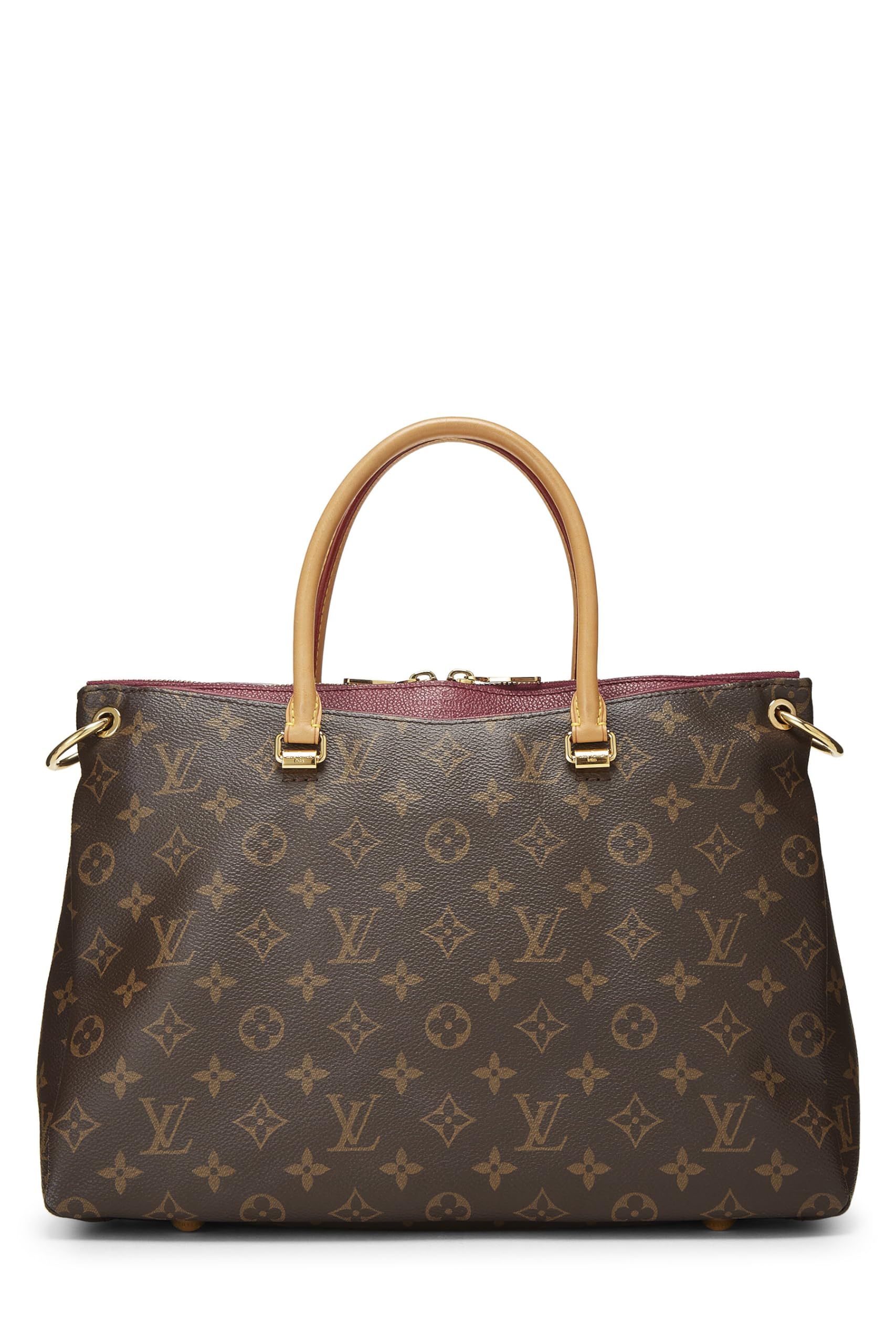 Louis Vuitton,  Burgundy Monogram Canvas Pallas, Burgundy