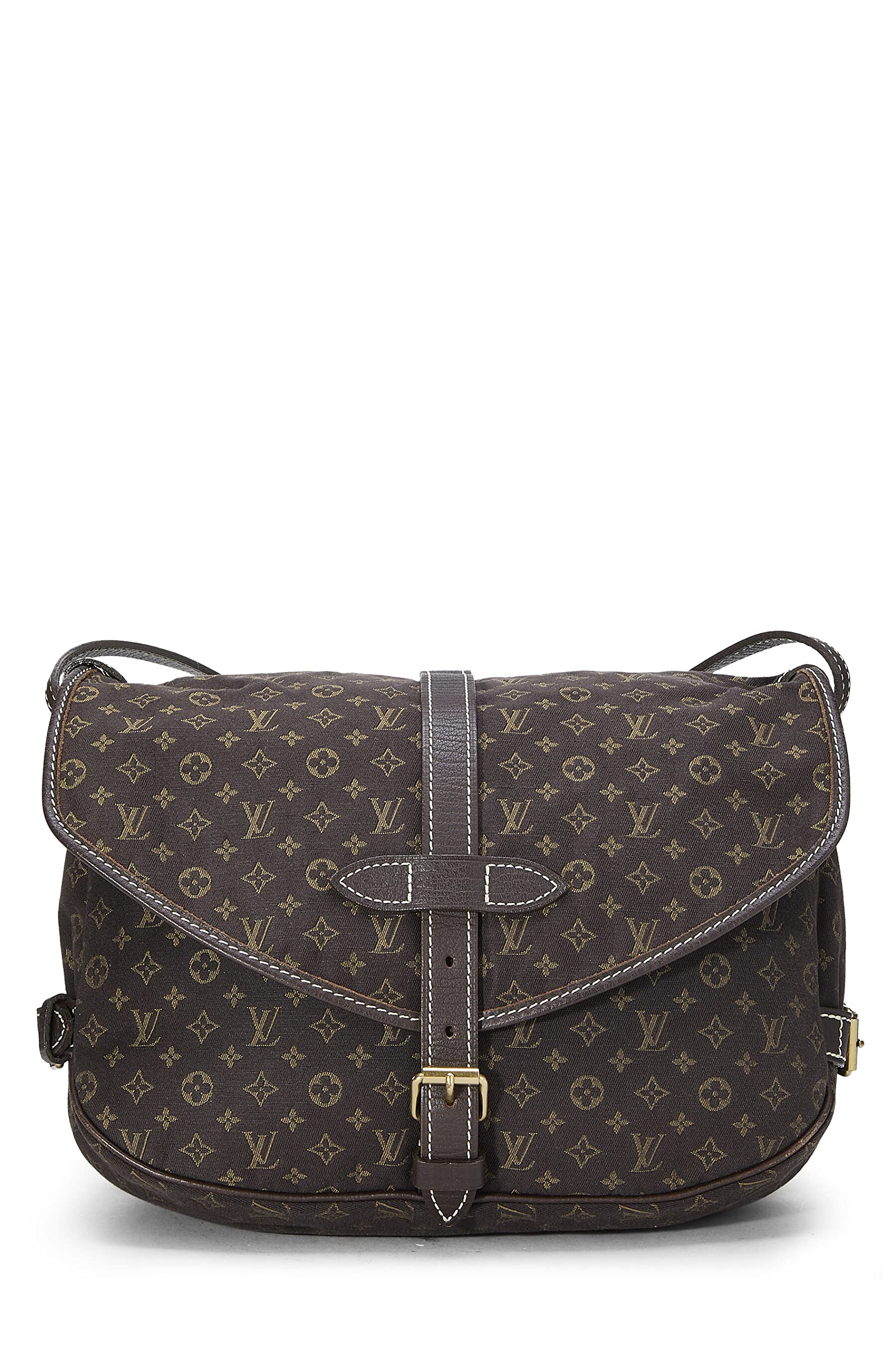 Louis Vuitton,  Brown Monogram Mini Lin Saumur 30, Brown