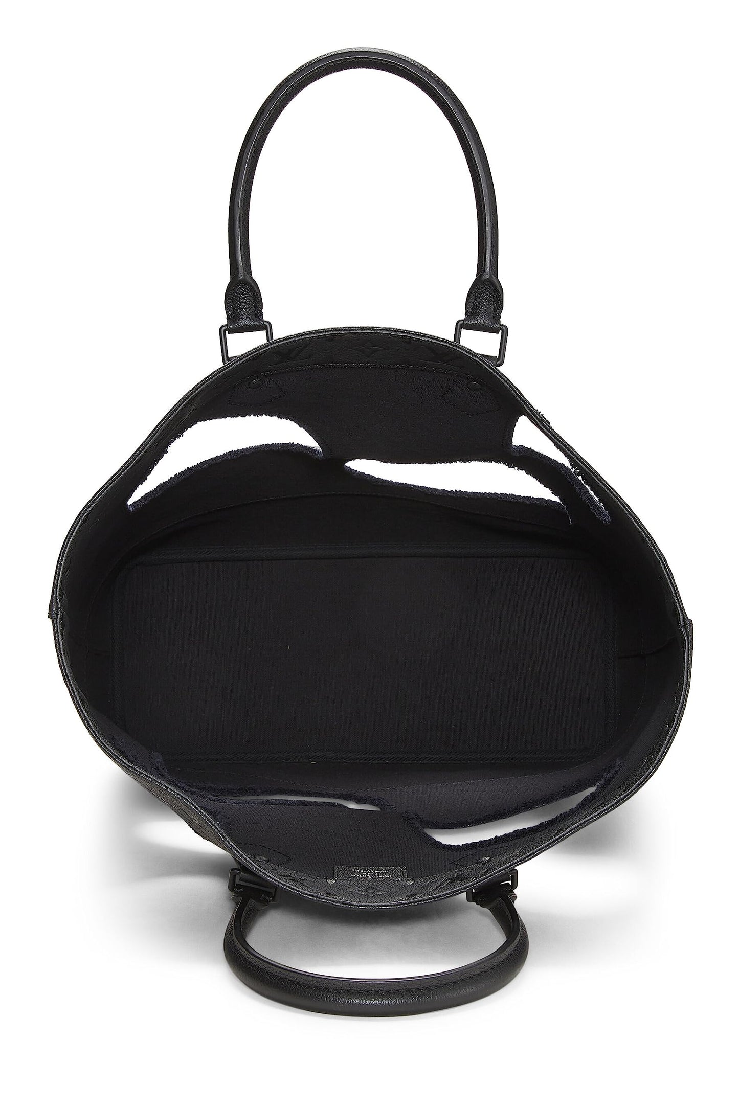 Louis Vuitton,  Comme Des Garçons x Louis Vuitton Black Monogram Empreinte Bag with Holes MM, Black