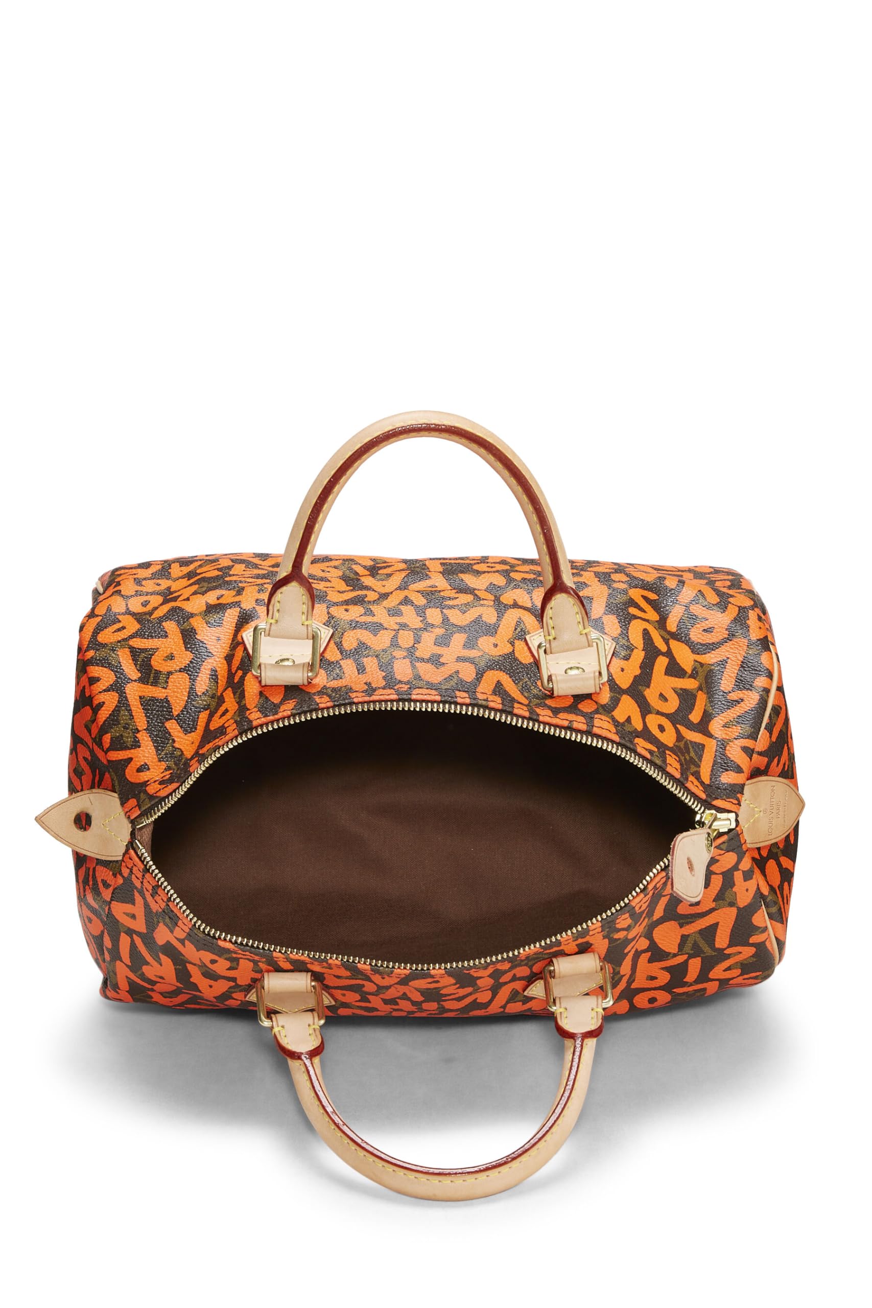 Louis Vuitton,  Stephen Spro  x Louis Vuitton Orange Graffiti Speedy 30, Orange