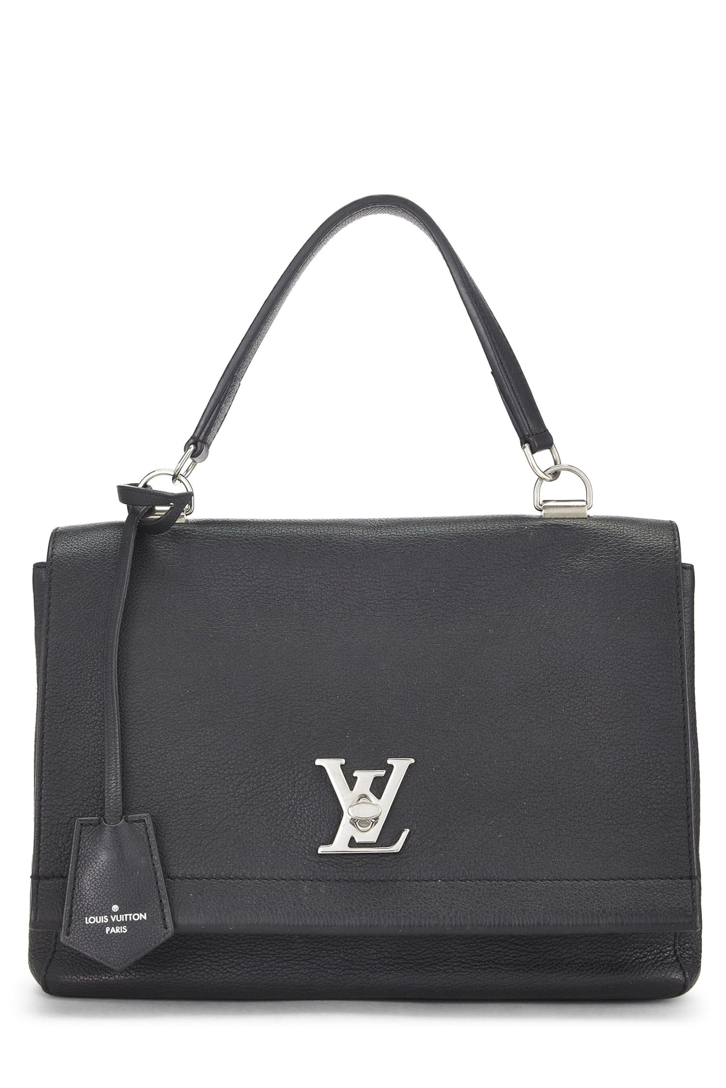 Louis Vuitton,  Black Leather Lockme II, Black