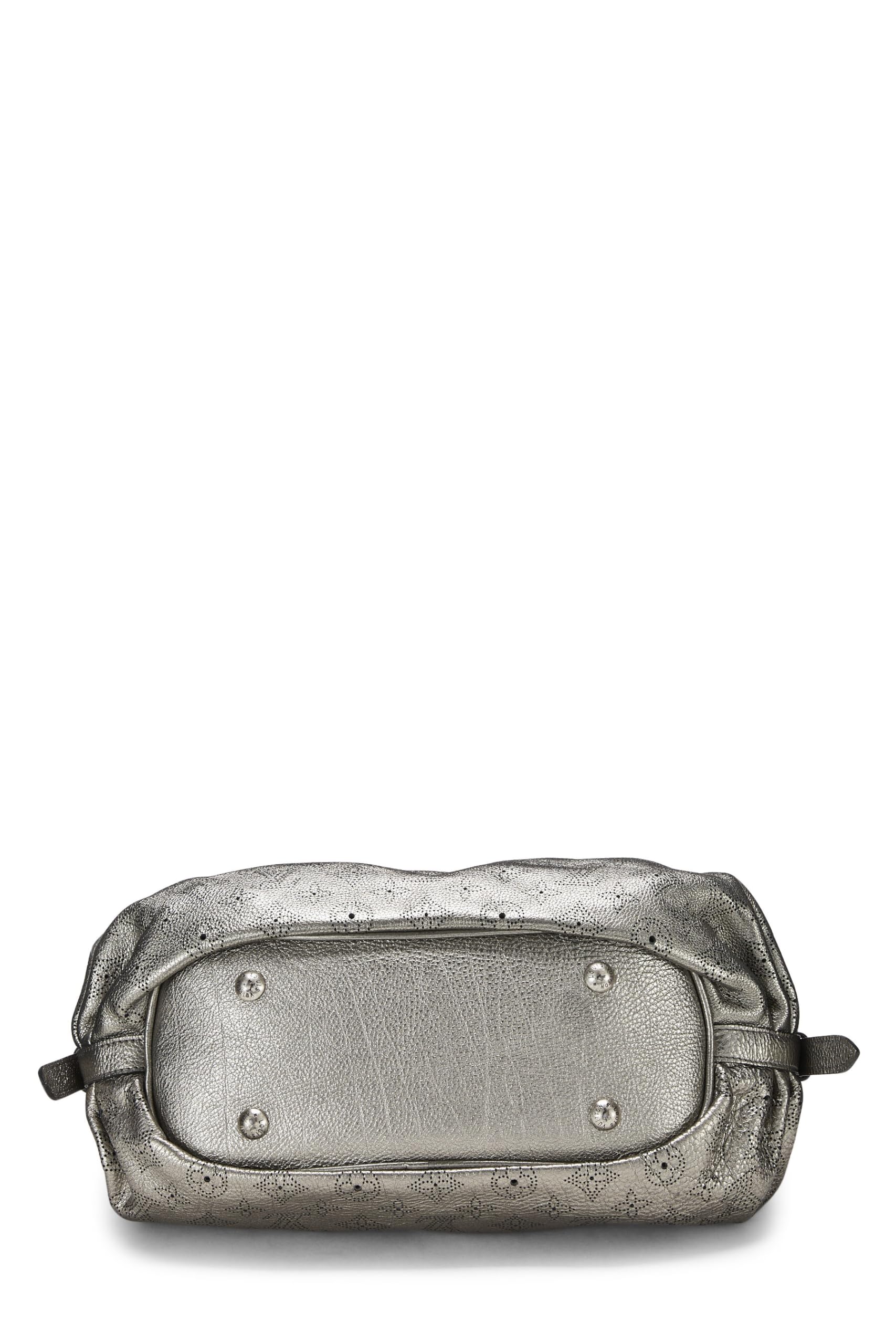 Louis Vuitton,  Silver Monogram Mahina Leather Hobo XS, Silver