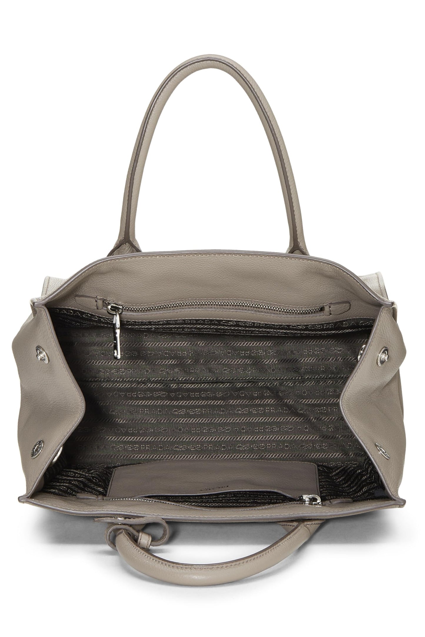 Prada Grey Daino Convertible Tote Grey Vitello Gray Tote Bag