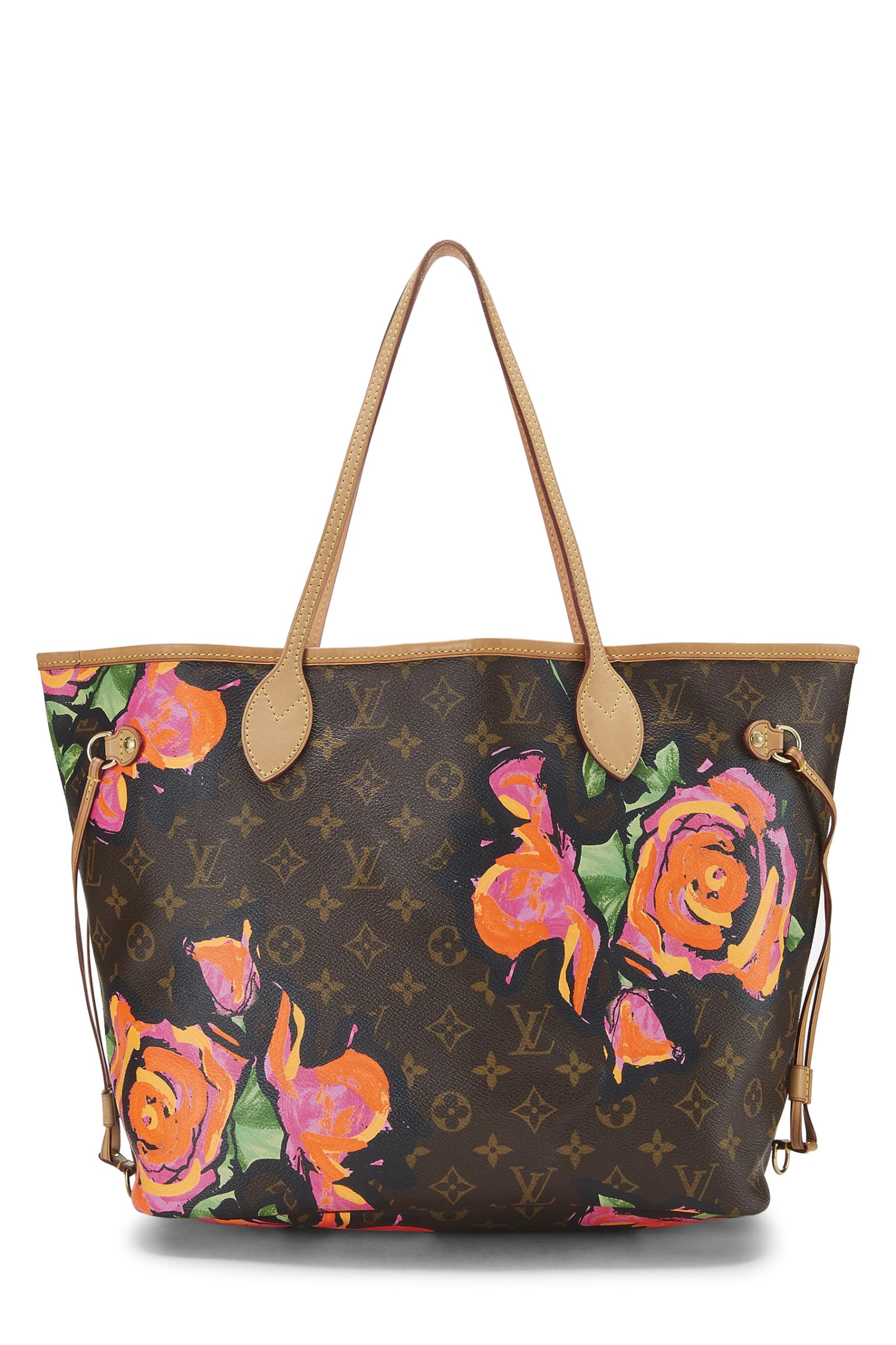 Louis Vuitton,  Stephen Spro  x Louis Vuitton Monogram Canvas Roses Neverfull MM, Brown