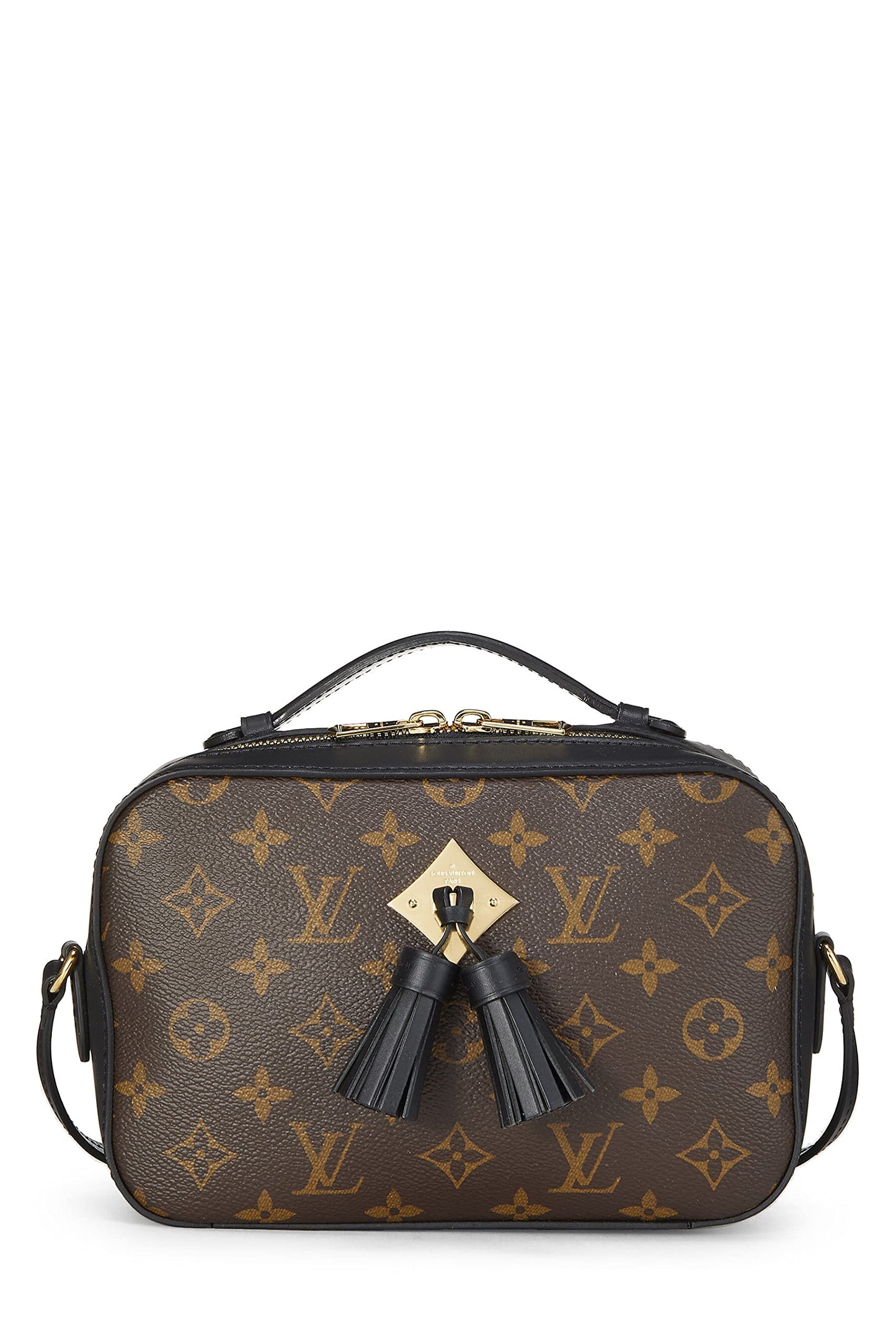 Louis Vuitton,  Black Monogram Canvas Saintonge, Black