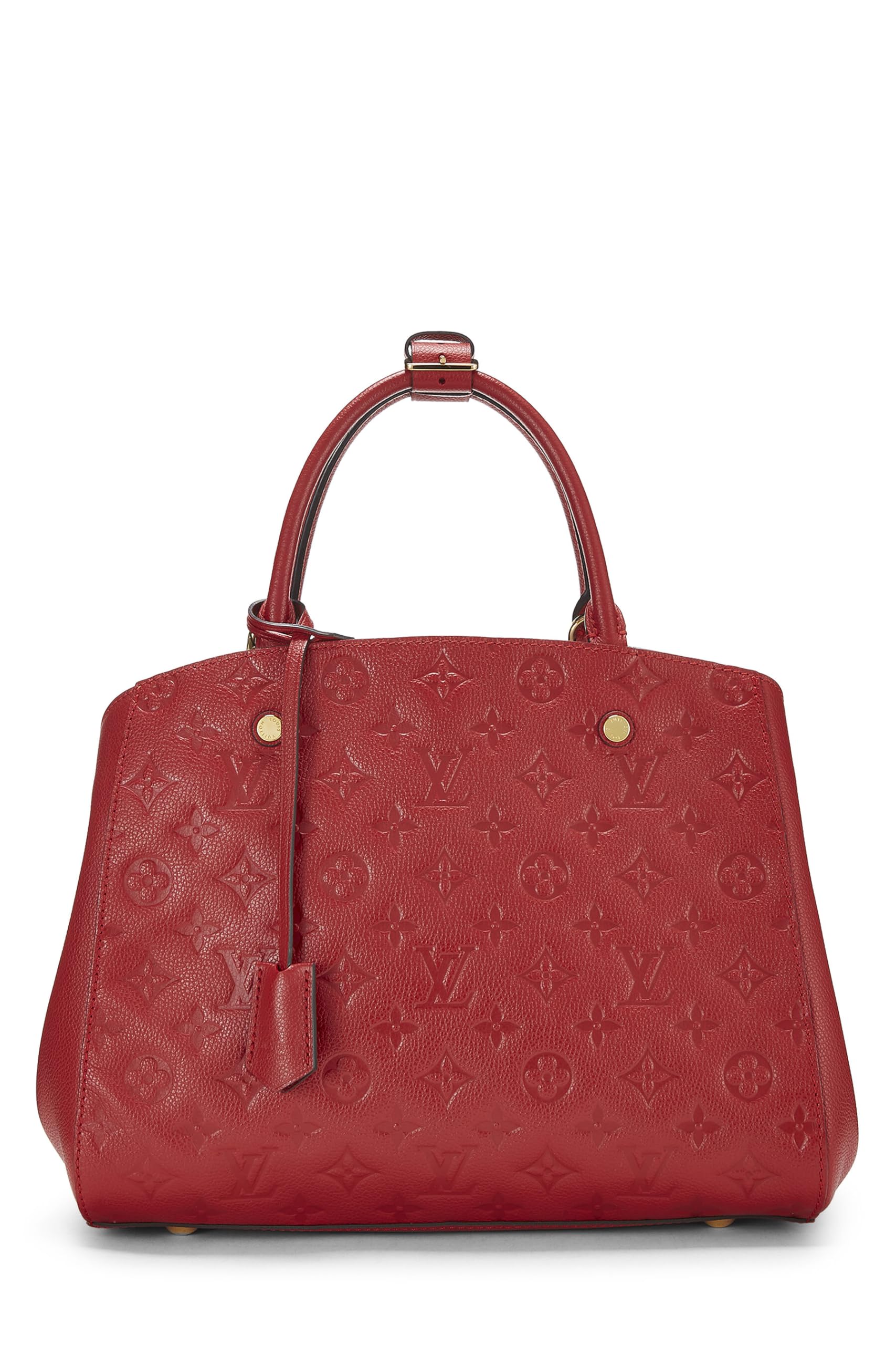 Louis Vuitton,  Red Monogram Empreinte Montaigne MM, Red