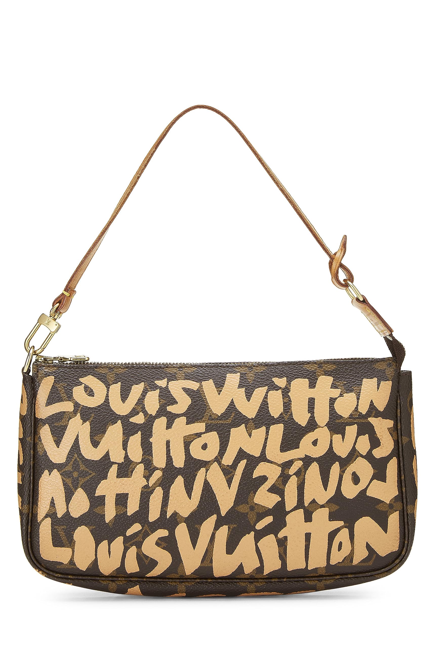 Louis Vuitton,  Stephen Spro  x Louis Vuitton Beige Monogram Graffiti Pochette Accessoires, Beige